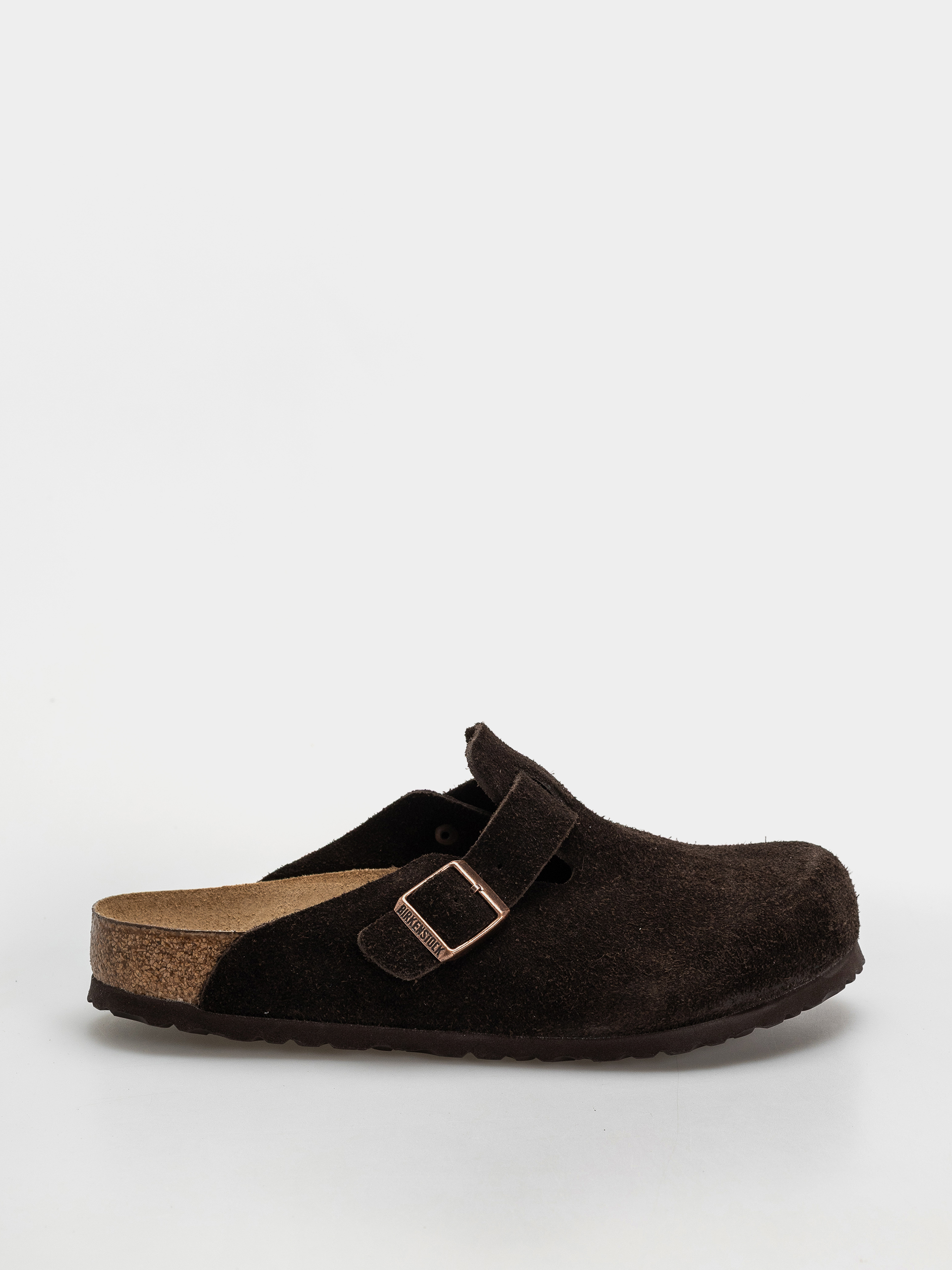 Șlapi Birkenstock Boston Suede Regular (mocha)