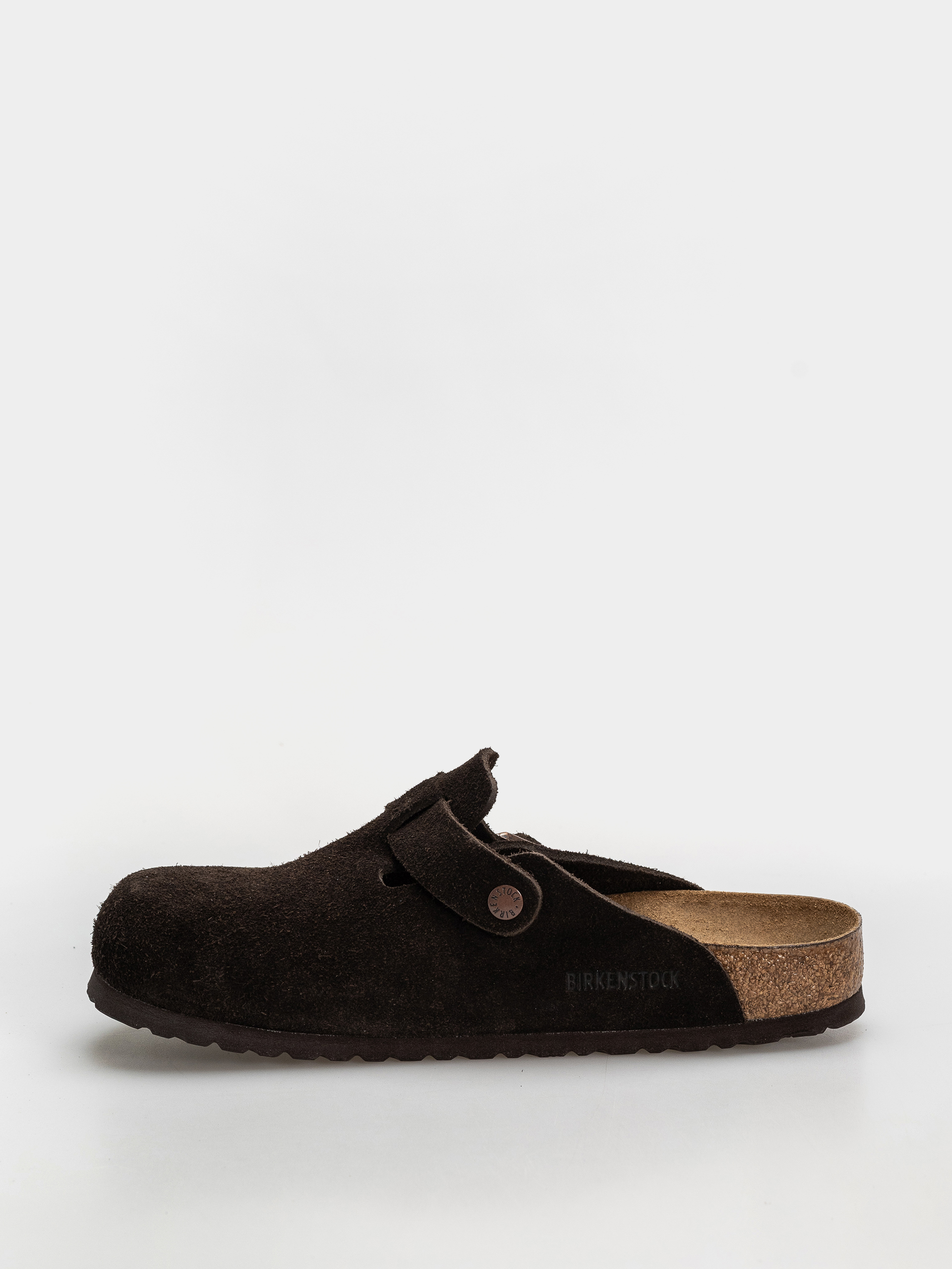 Șlapi Birkenstock Boston Suede Regular - bej (mocha)