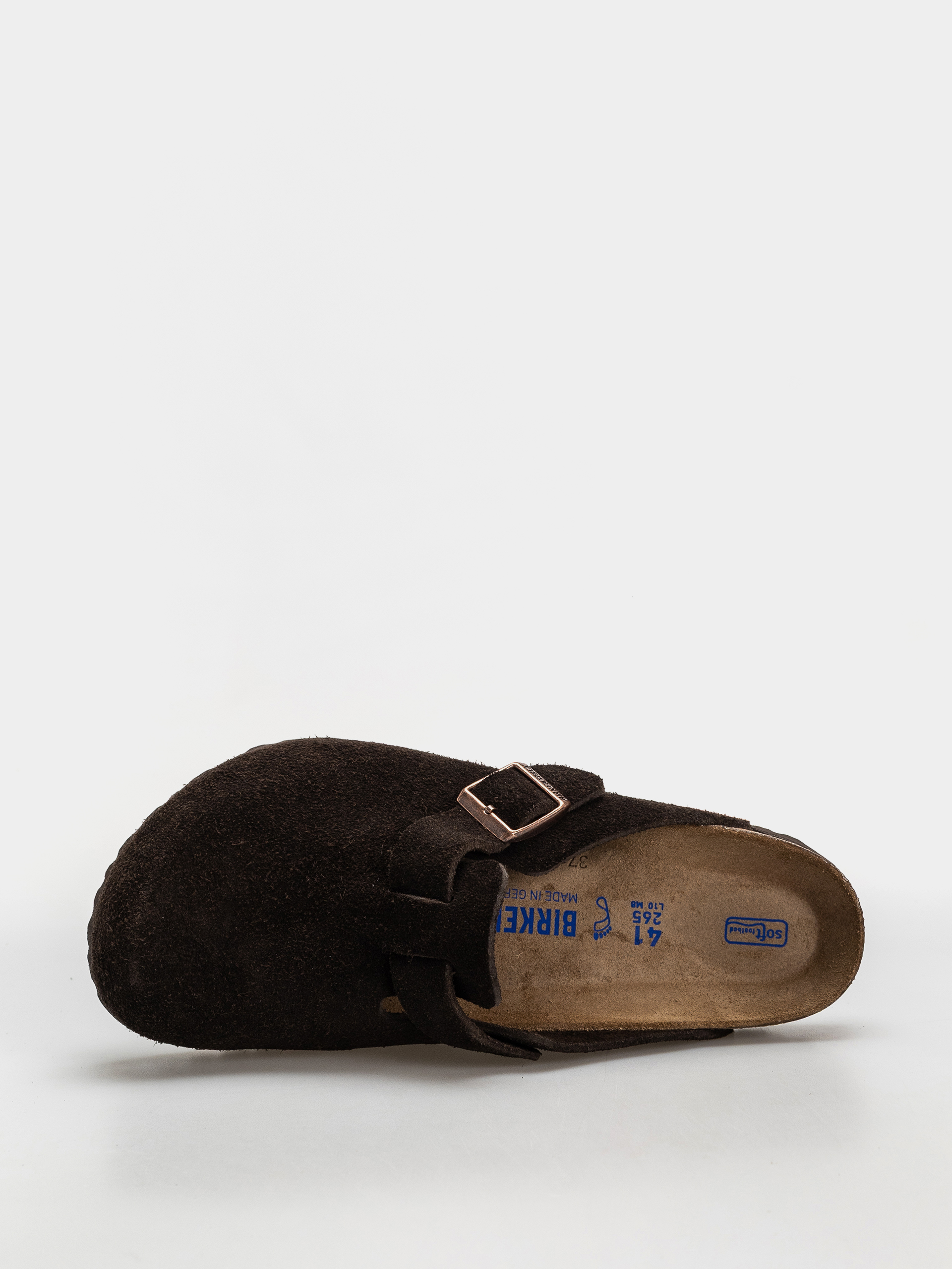 Șlapi Birkenstock Boston Suede Regular - bej (mocha)