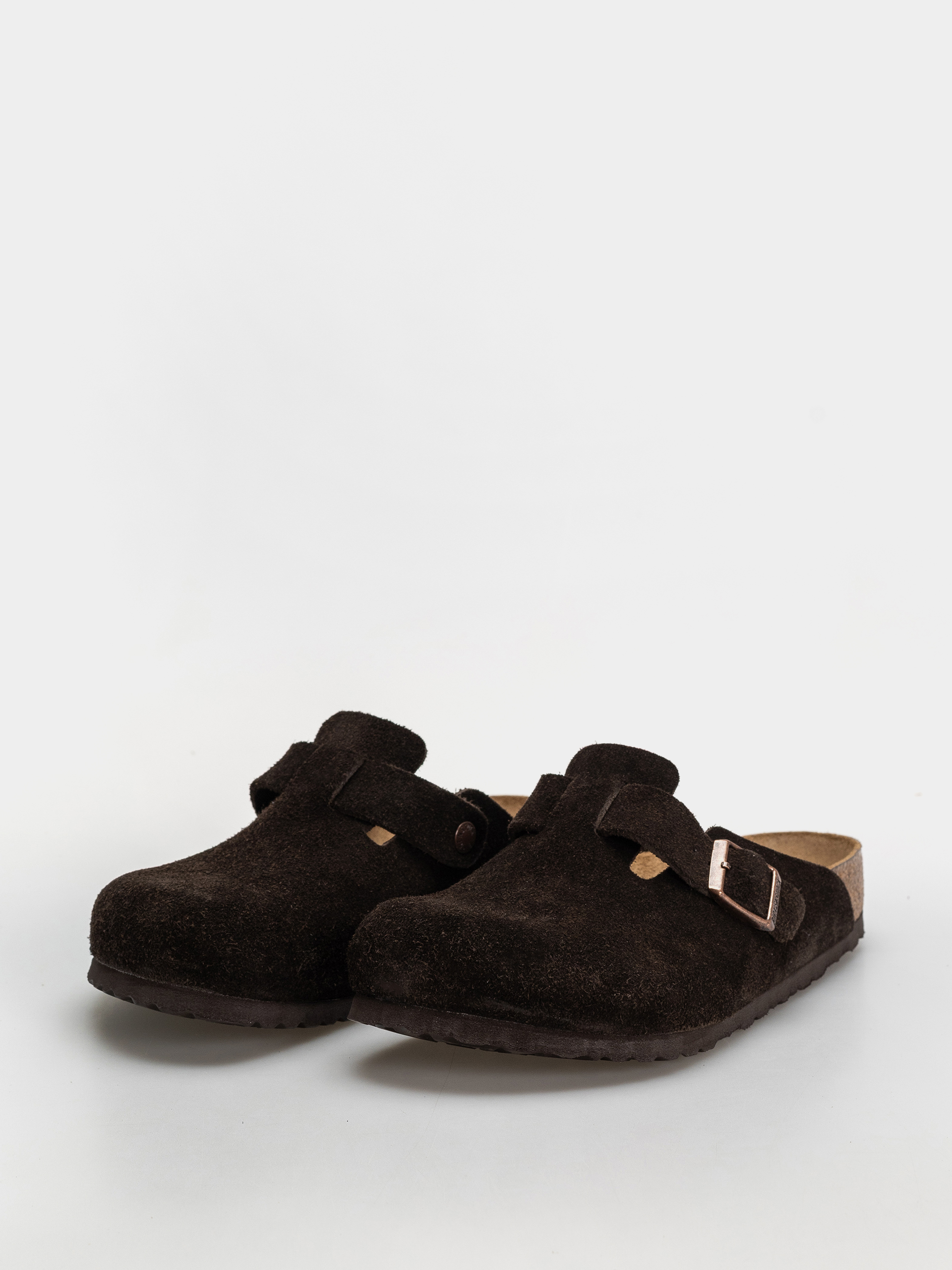 Șlapi Birkenstock Boston Suede Regular (mocha)