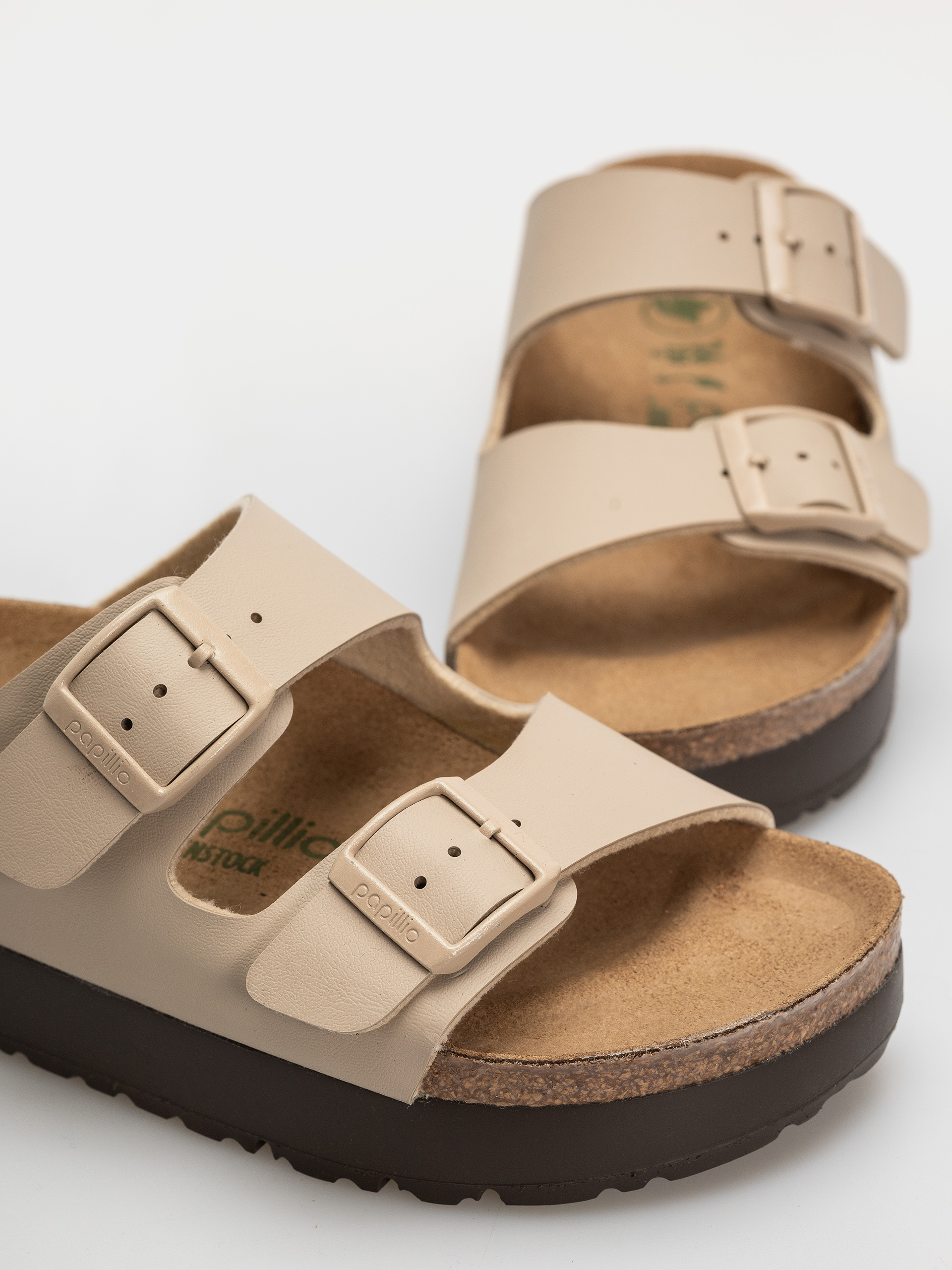 Șlapi Birkenstock Arizona Flex Platform Birko Flor Narrow Wmn (sandcastle)