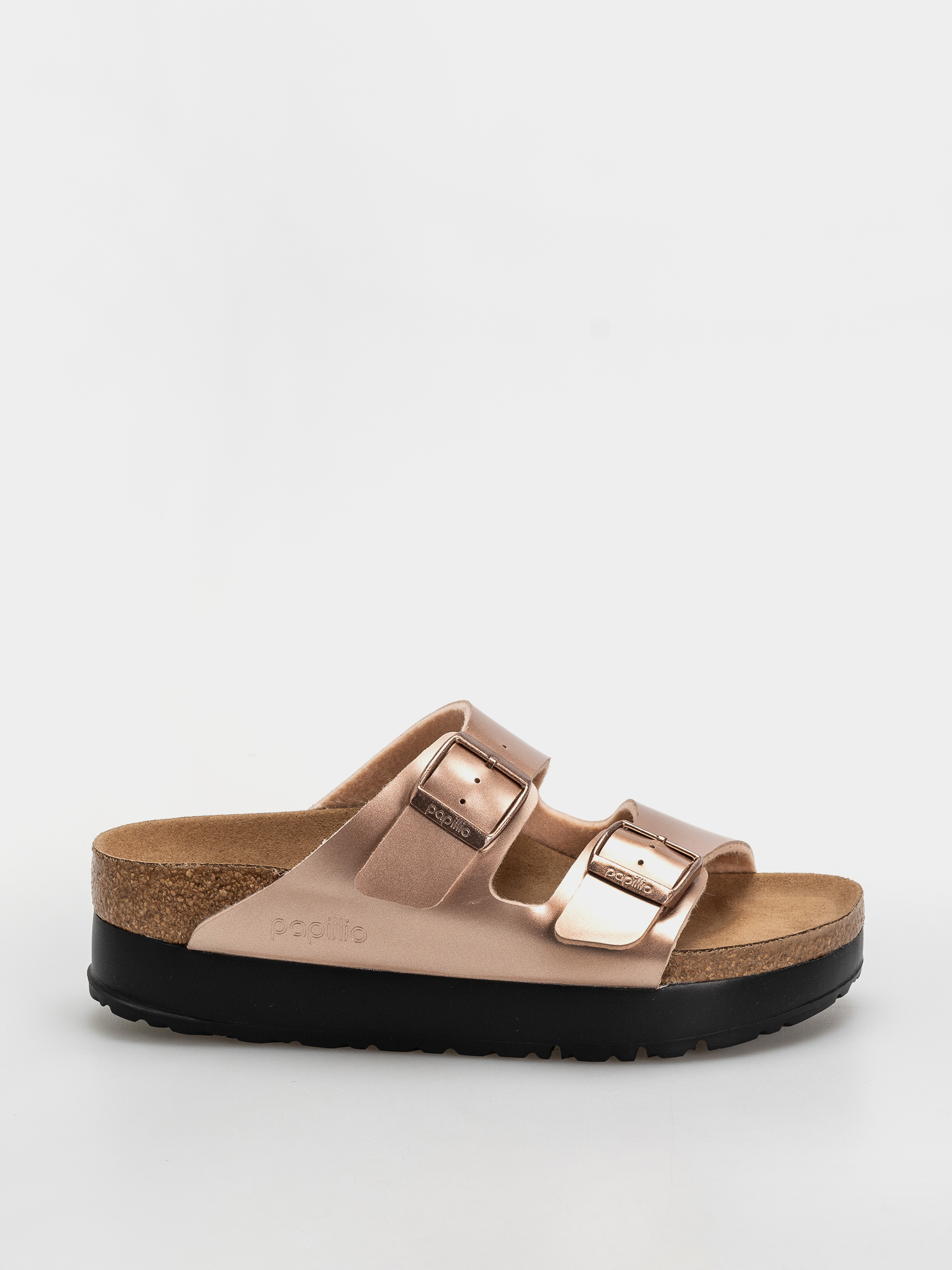 Șlapi Birkenstock Arizona Flex Platform Birko Flor Narrow Wmn (electric metallic copper)
