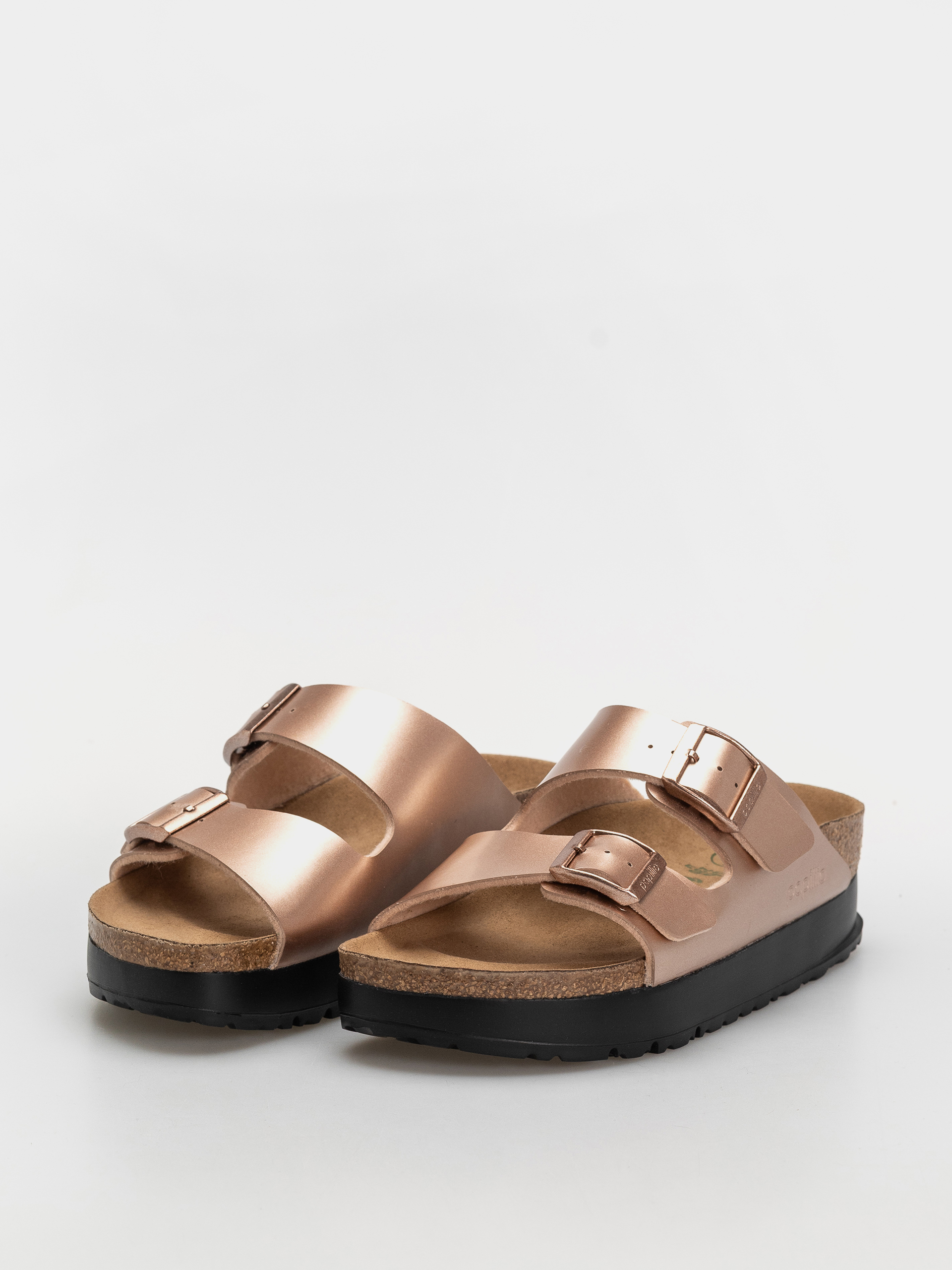 Șlapi Birkenstock Arizona Flex Platform Birko Flor Narrow Wmn (electric metallic copper)
