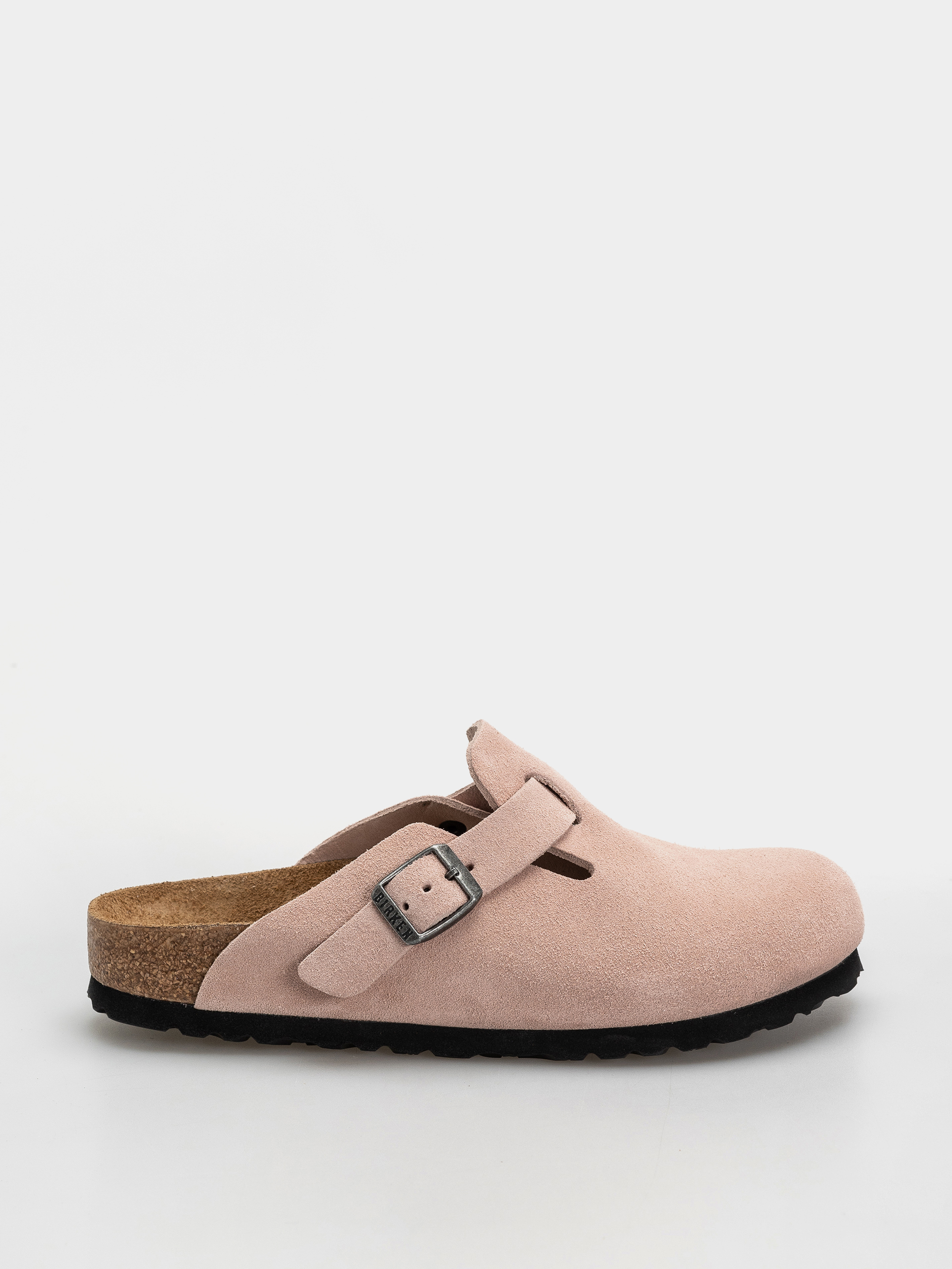 靴 BIRKENSTOCK Boston Șlapi Birkenstock Boston Suede Regular - maro (taupe)