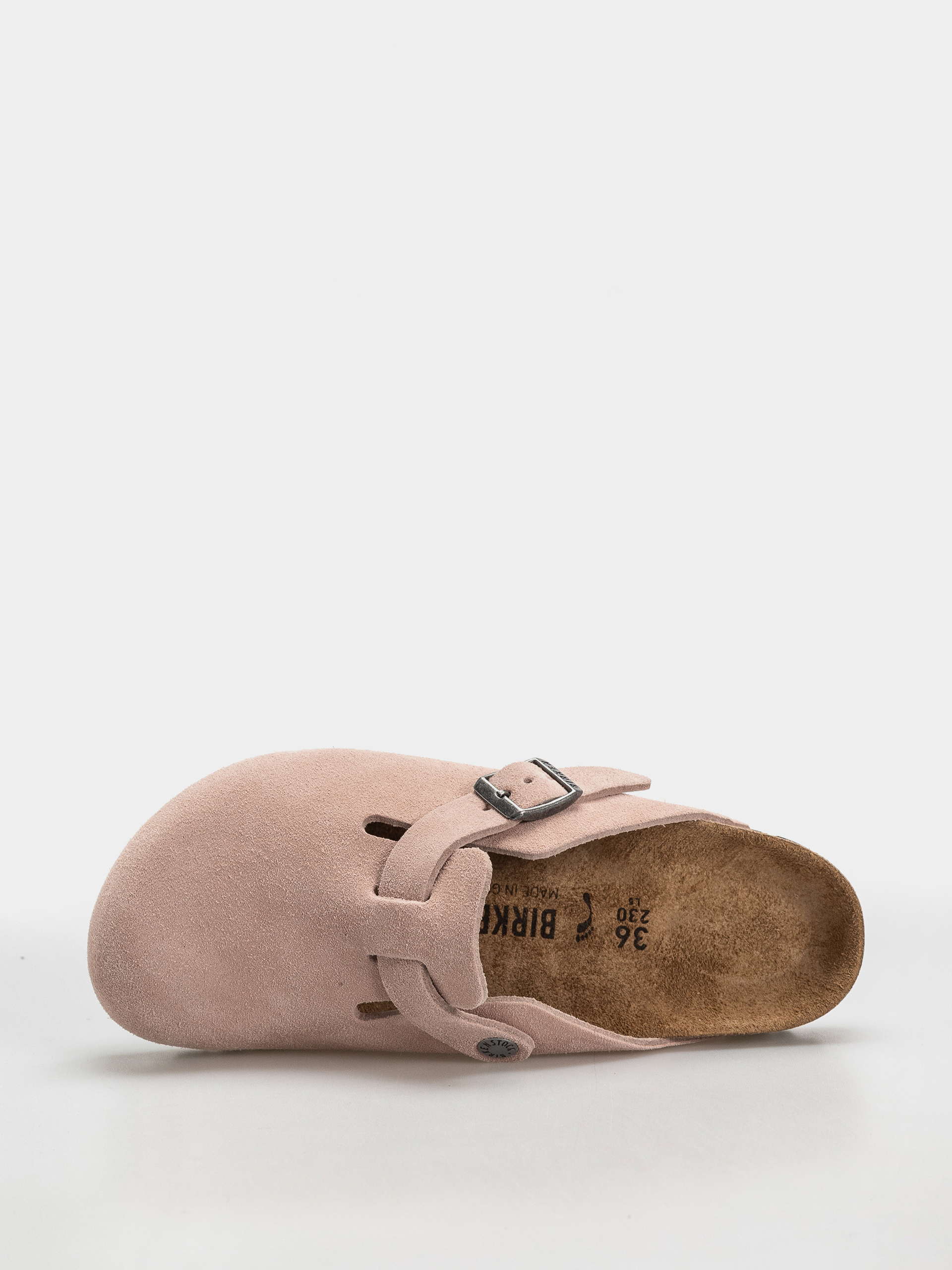 Șlapi Birkenstock Boston Suede Leather Narrow (pink clay)