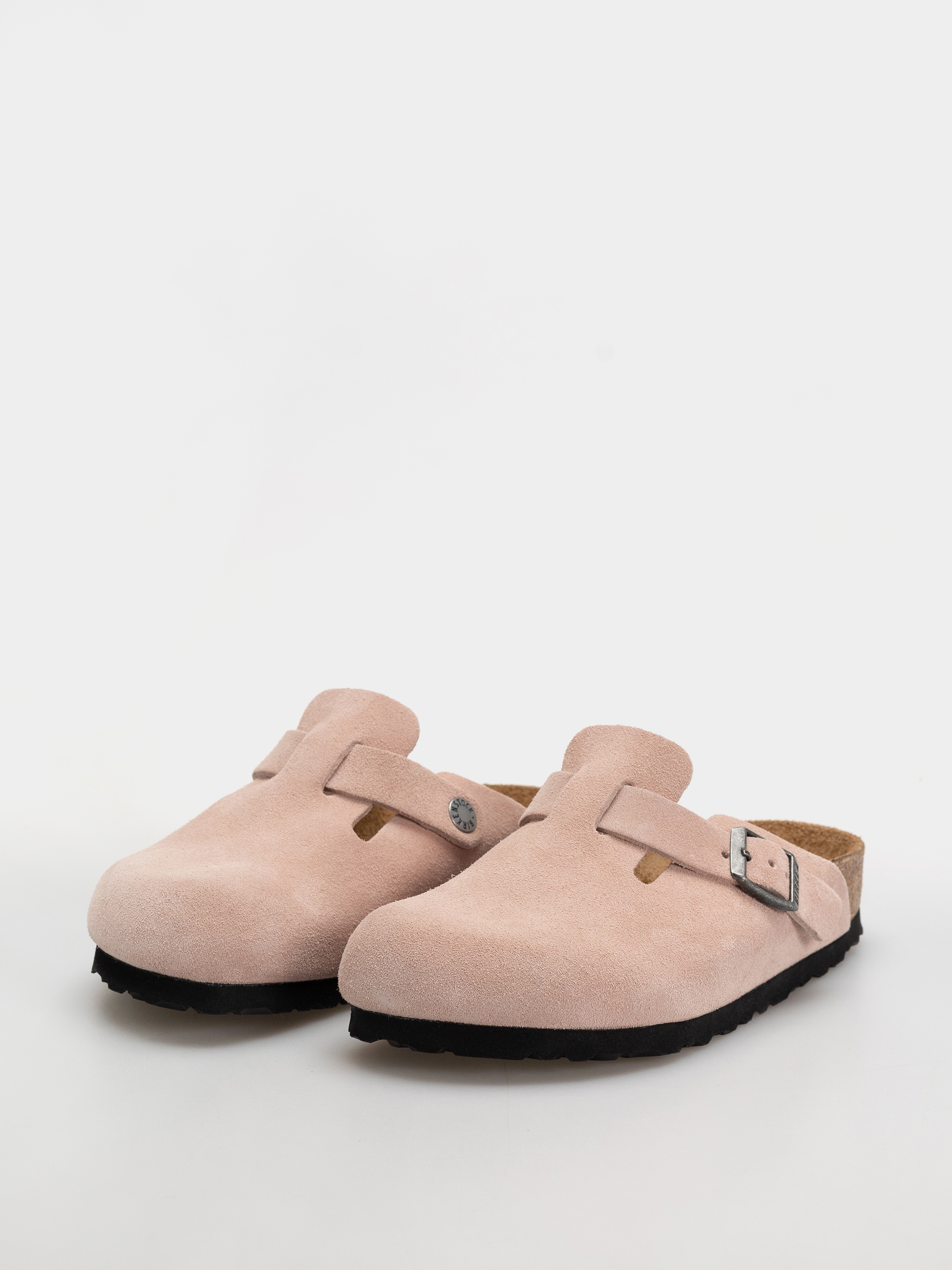 Șlapi Birkenstock Boston Suede Leather Narrow (pink clay)