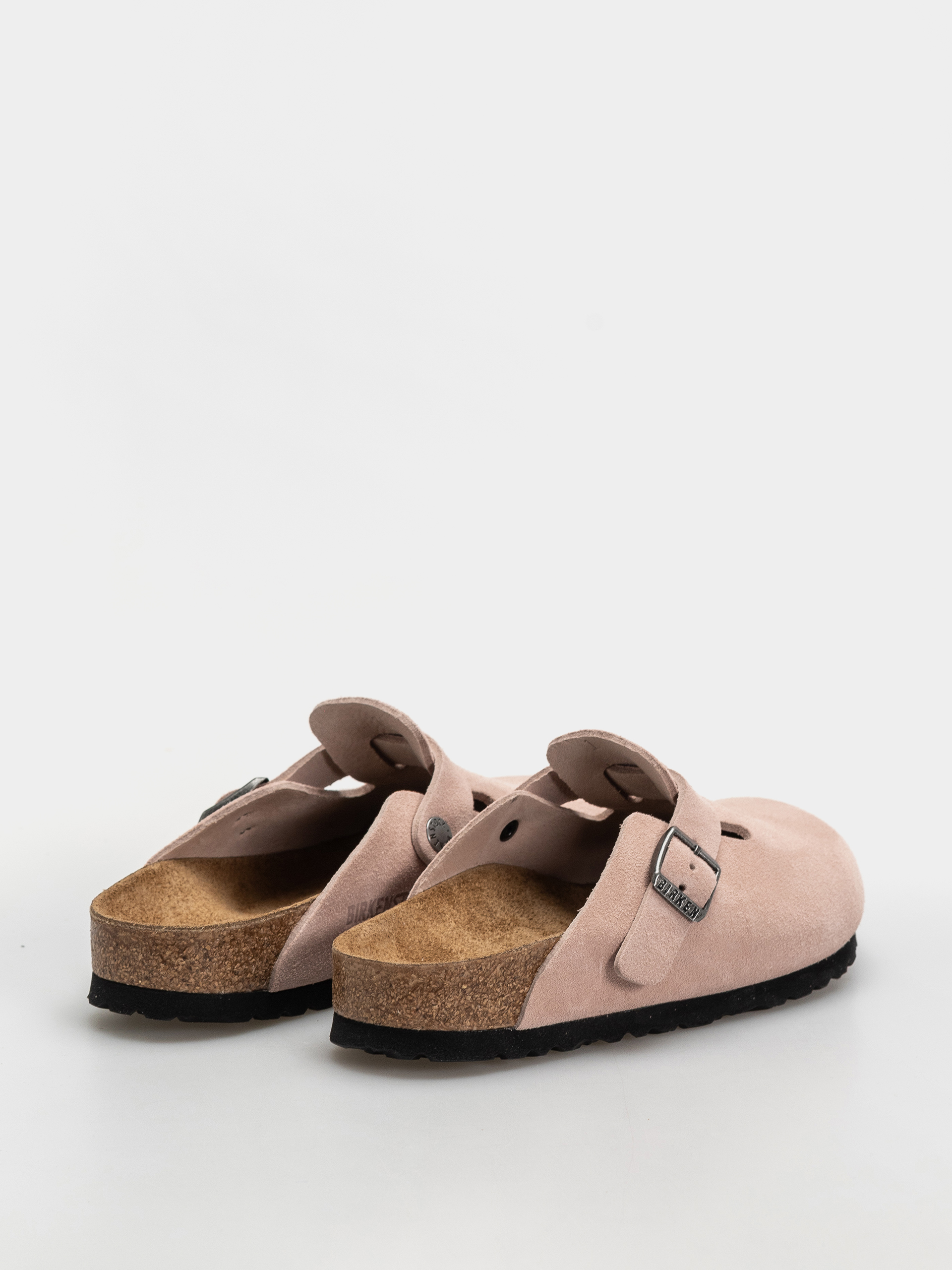 Șlapi Birkenstock Boston Suede Leather Narrow (pink clay)