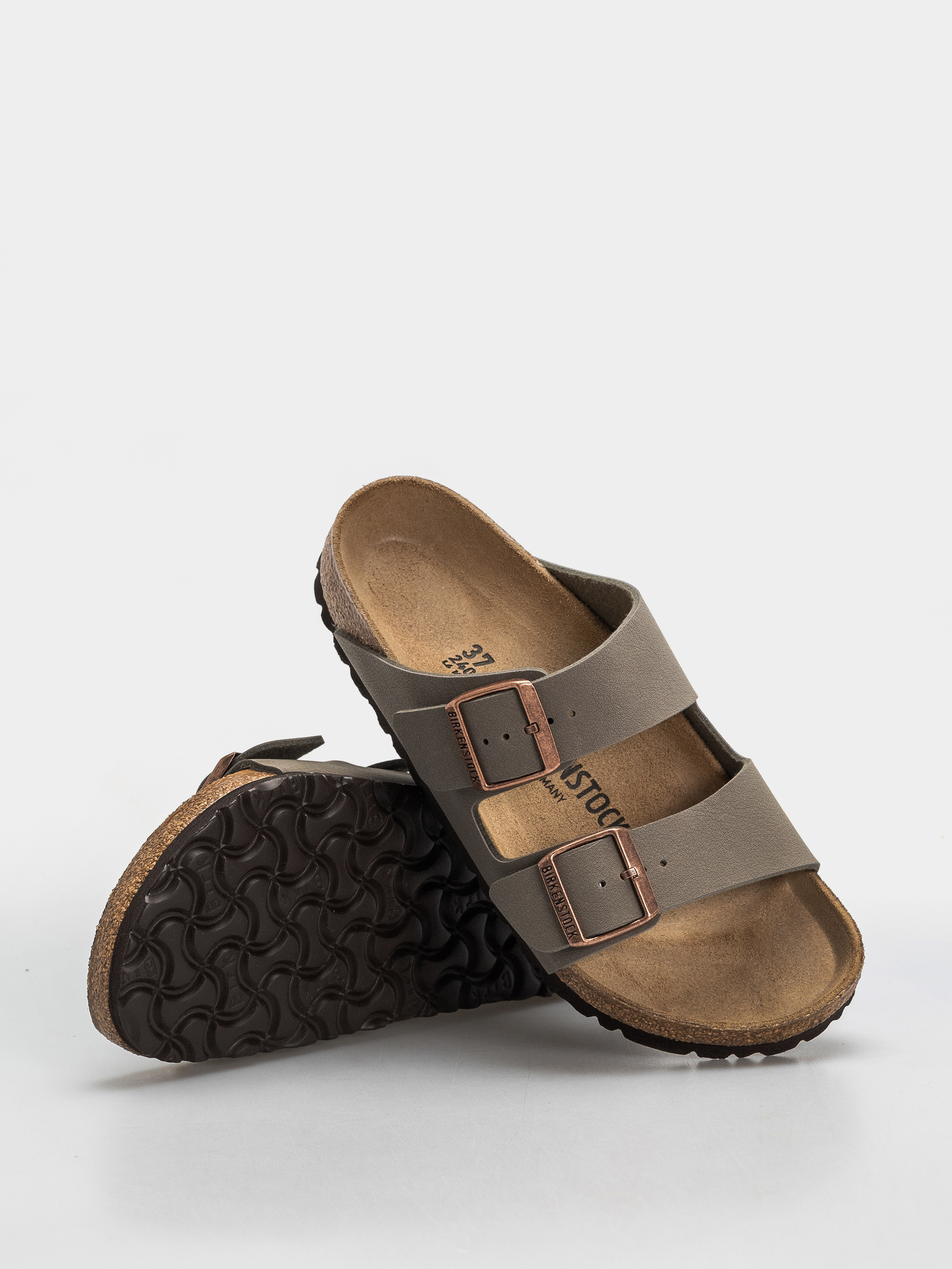 Șlapi Birkenstock Arizona Birkibuc Regular (stone)
