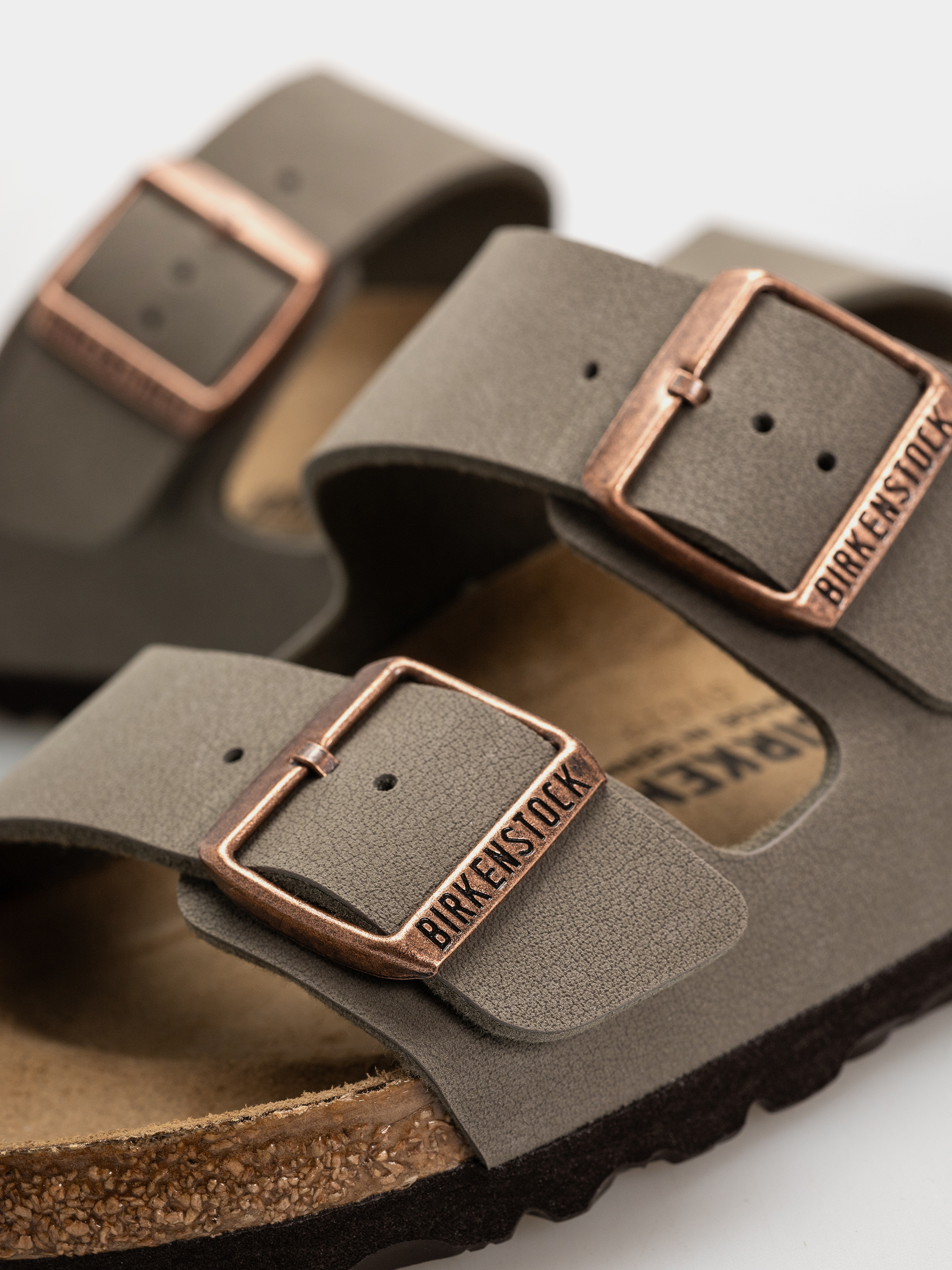 Șlapi Birkenstock Arizona Birkibuc Regular (stone)