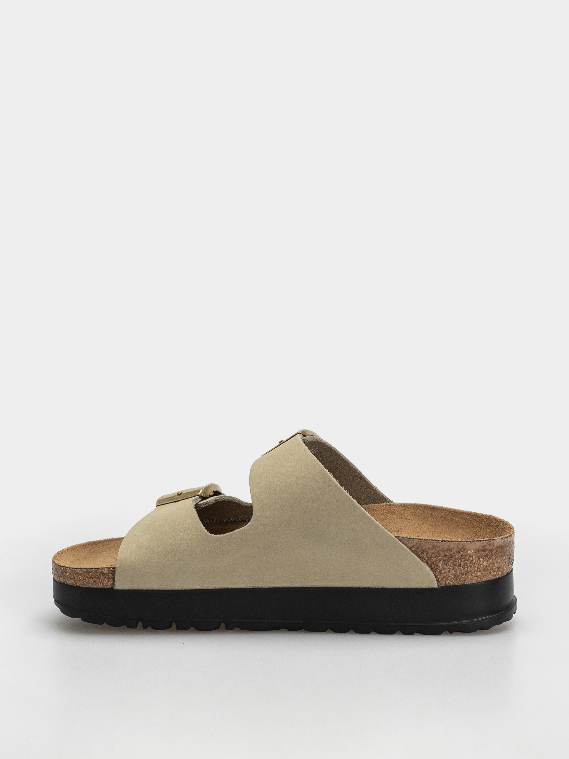 Șlapi Birkenstock Arizona Flex Platform Nubuck Leather Narrow Wmn (eucalyptus)