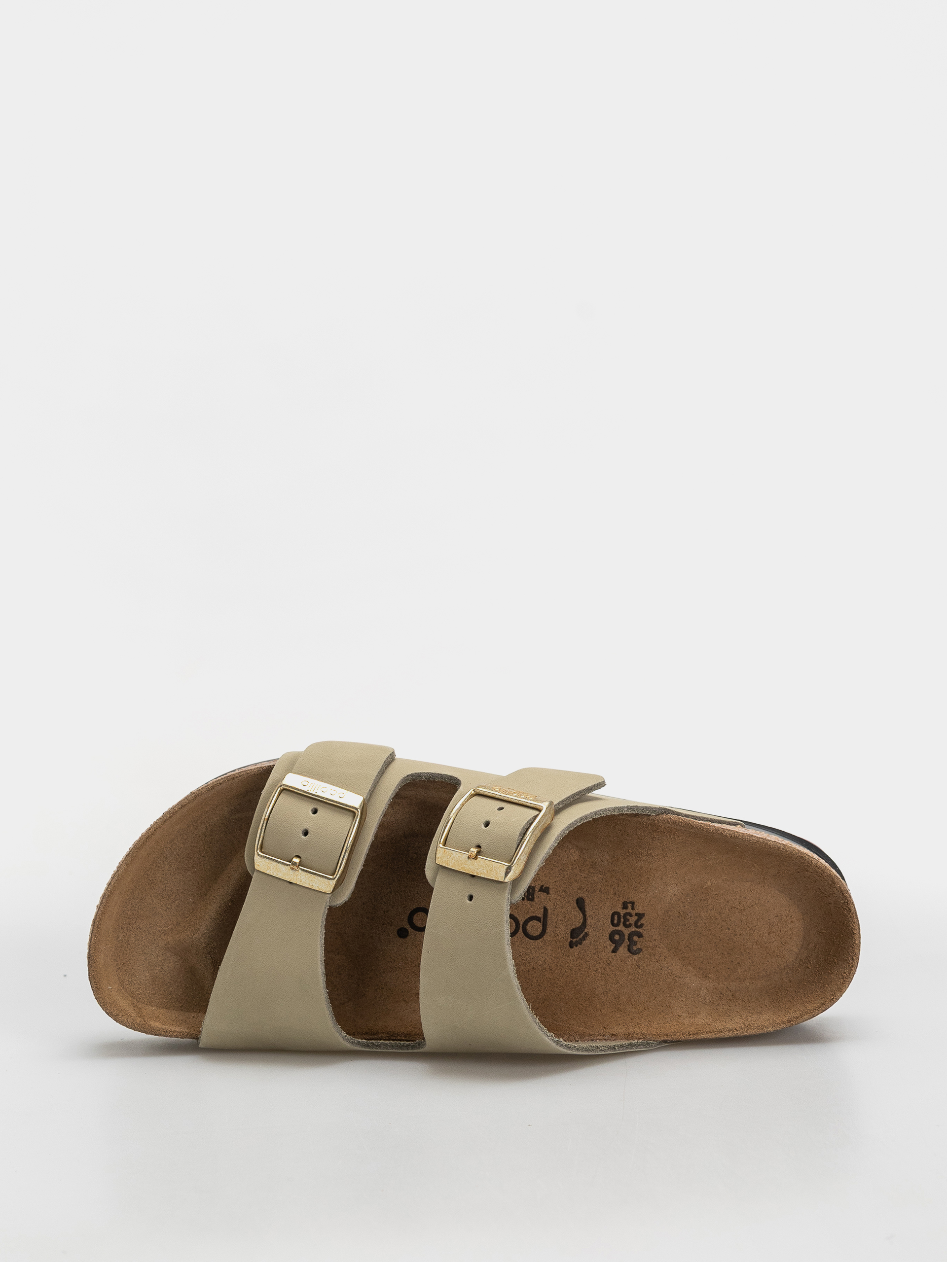Șlapi Birkenstock Arizona Flex Platform Nubuck Leather Narrow Wmn (eucalyptus)
