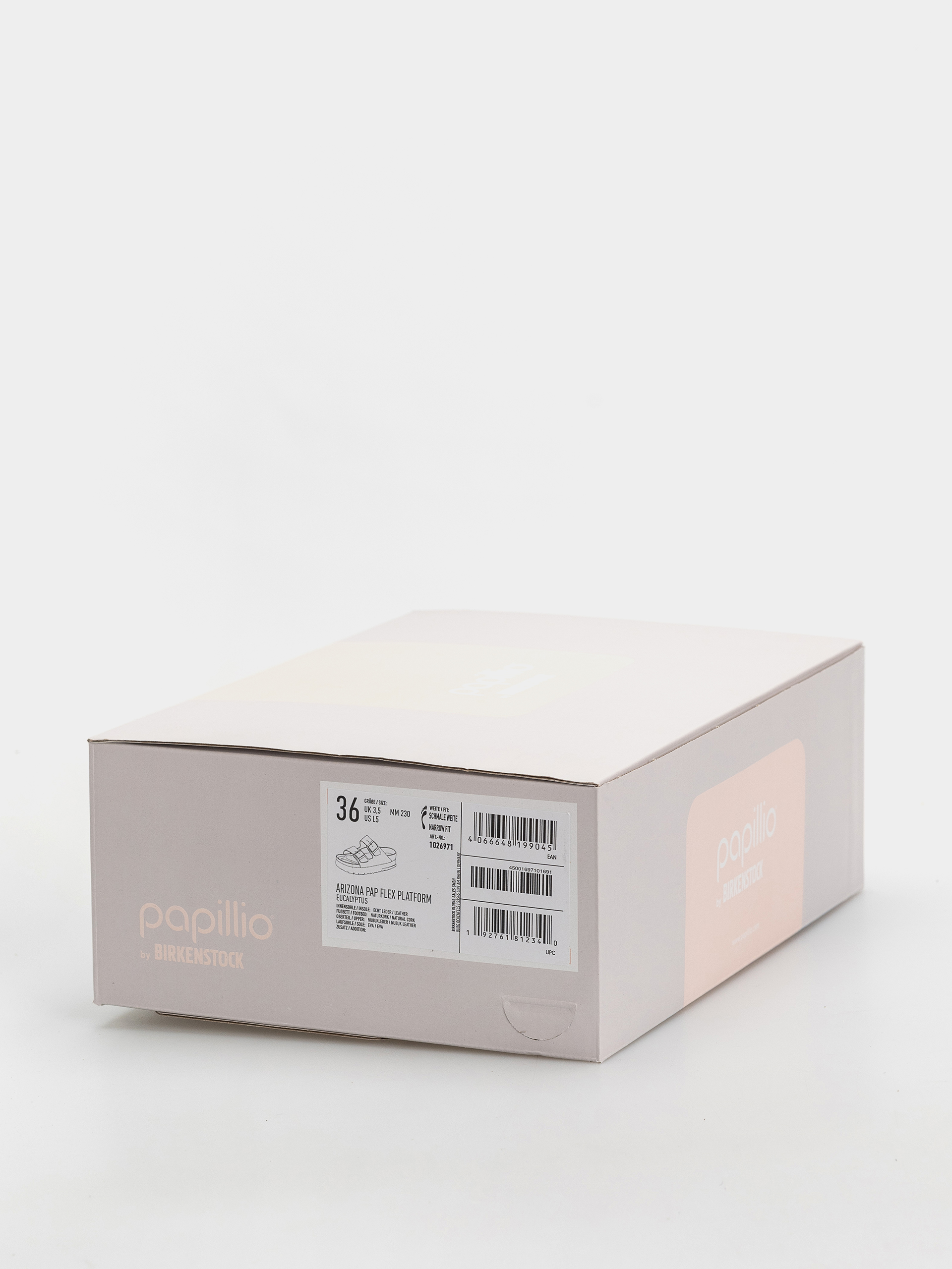 Șlapi Birkenstock Arizona Flex Platform Nubuck Leather Narrow Wmn (eucalyptus)