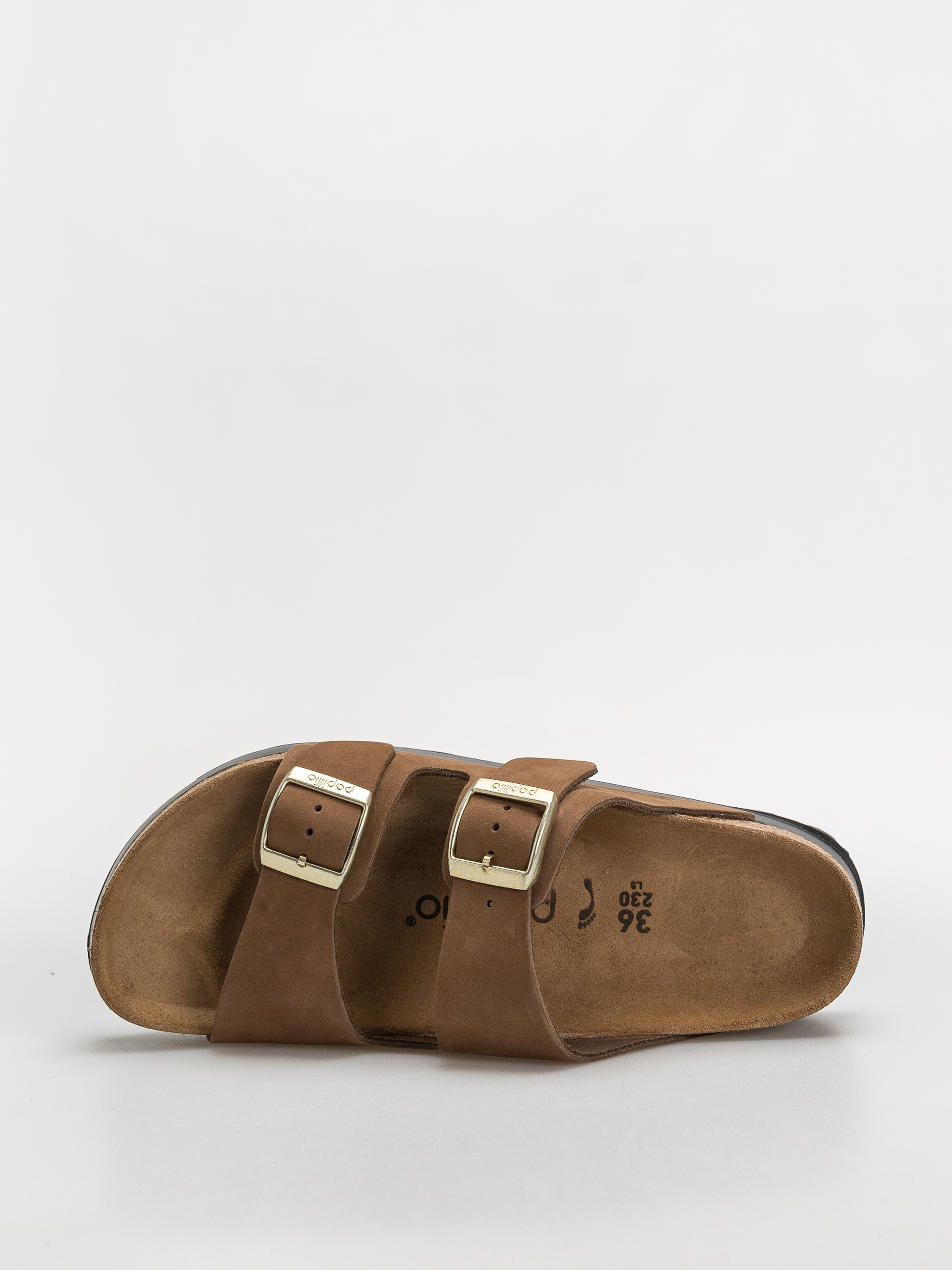 Șlapi Birkenstock Arizona Flex Platform Nubuck Leather Narrow Wmn (dark tea)