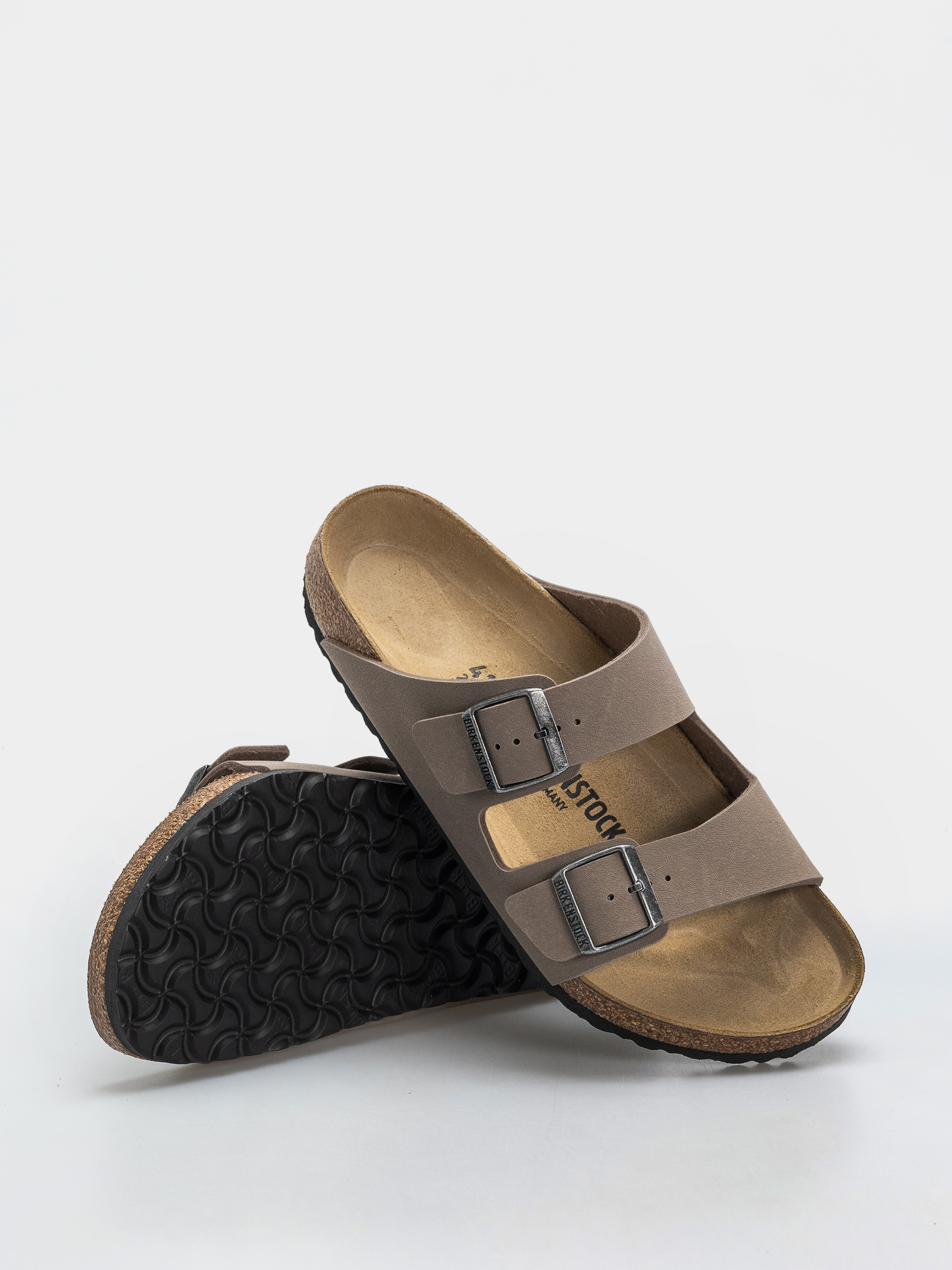 Șlapi Birkenstock Arizona Birkibuc Regular (gray taupe)