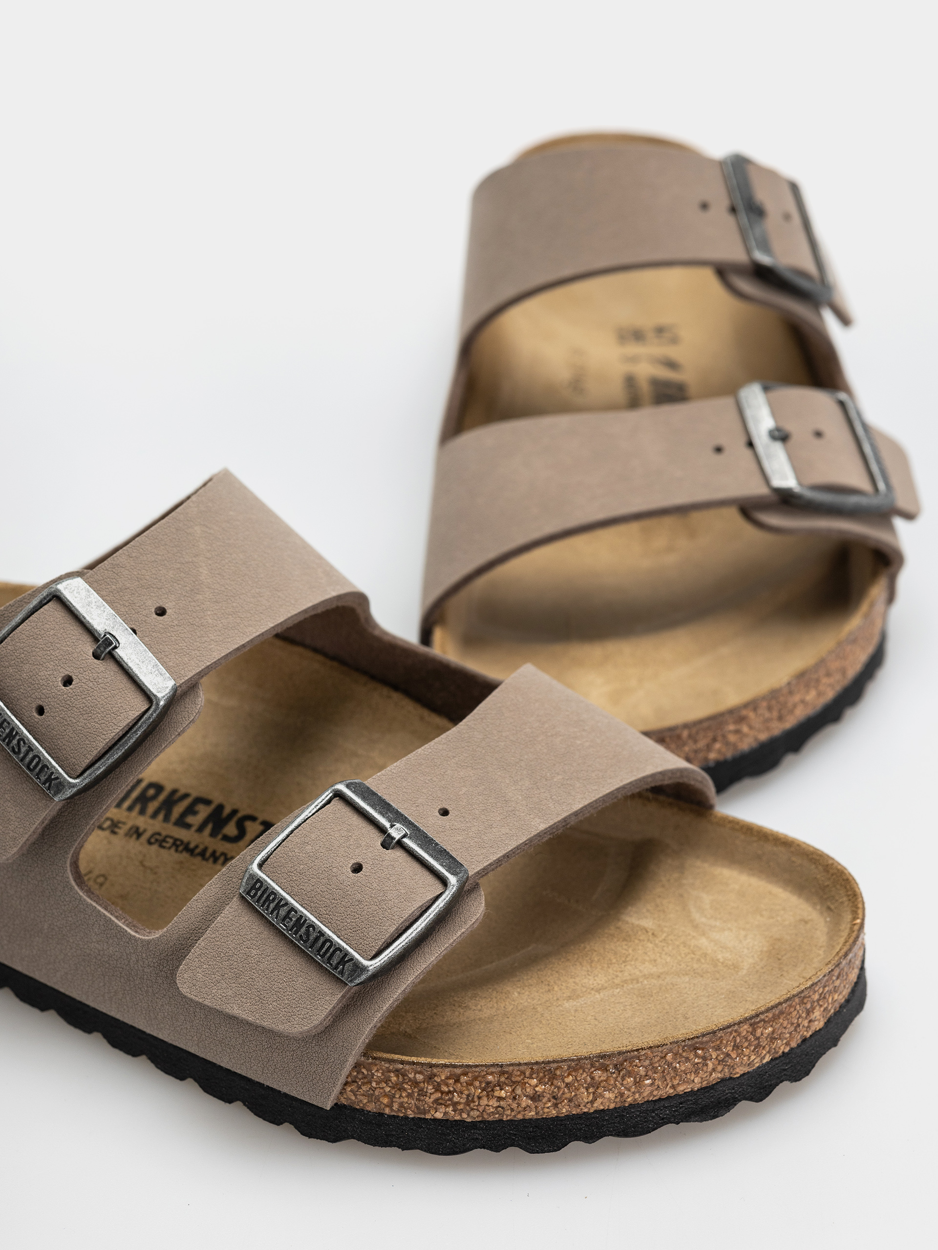 Șlapi Birkenstock Arizona Birkibuc Regular (gray taupe)