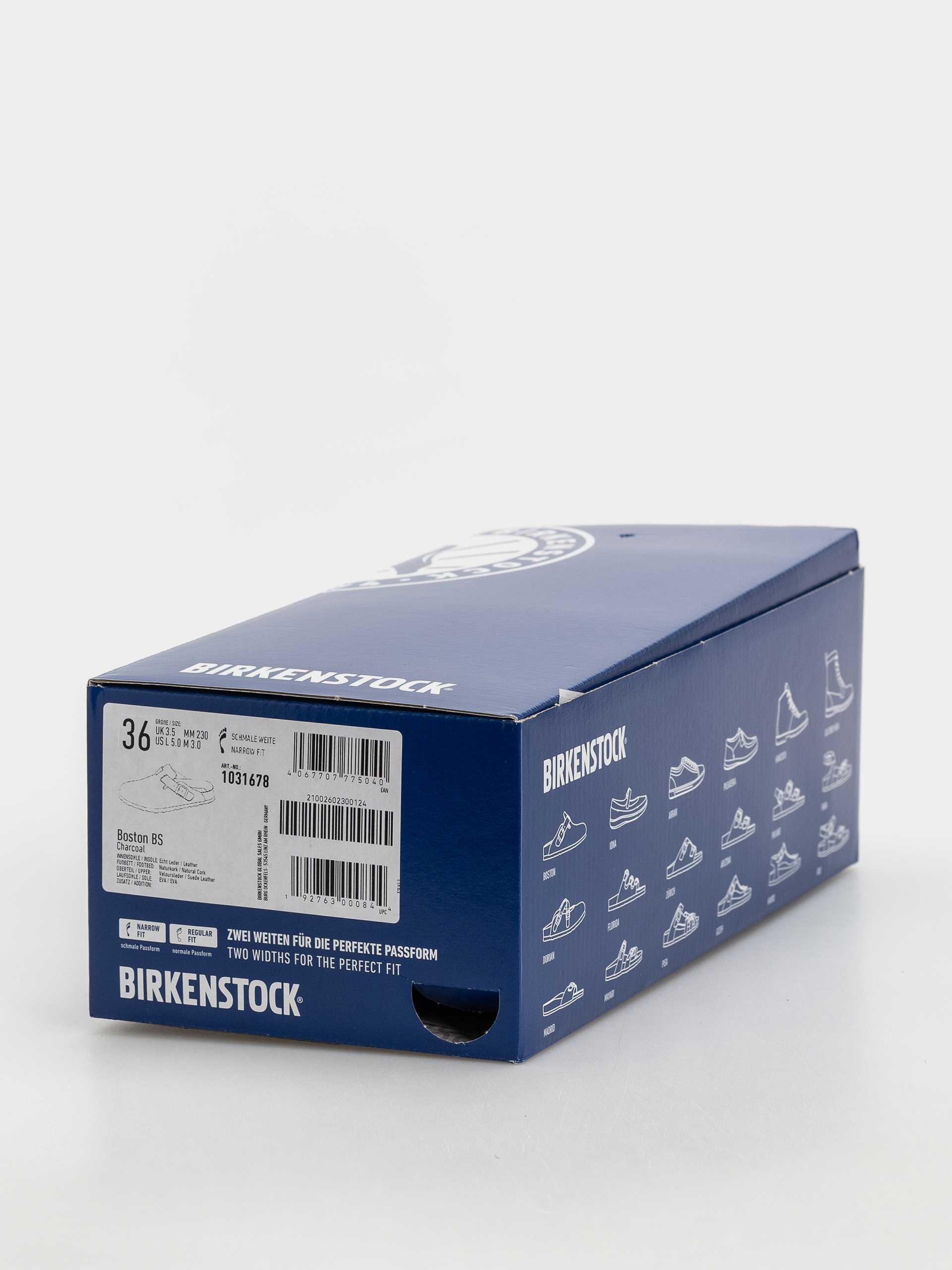 Șlapi Birkenstock Boston Suede Leather Narrow (charcoal)