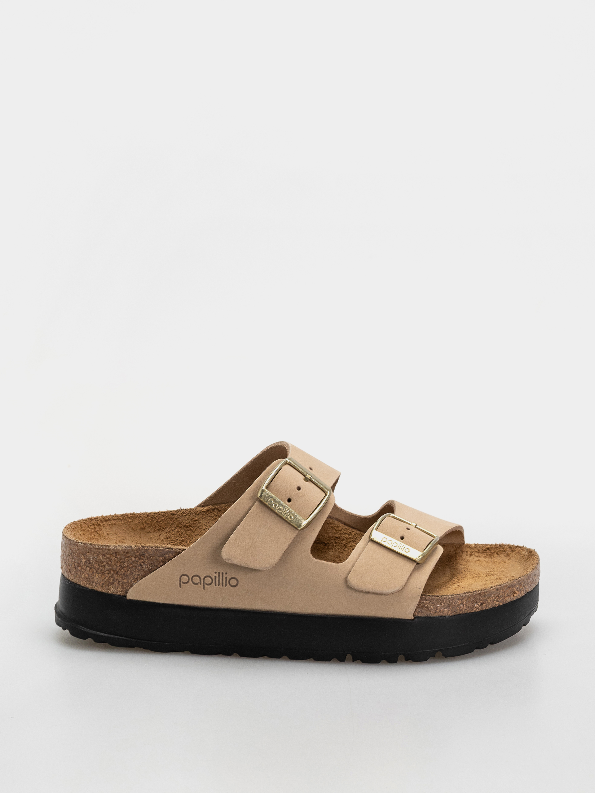 Șlapi Birkenstock Arizona Flex Platform Nubuck Leather Narrow Wmn