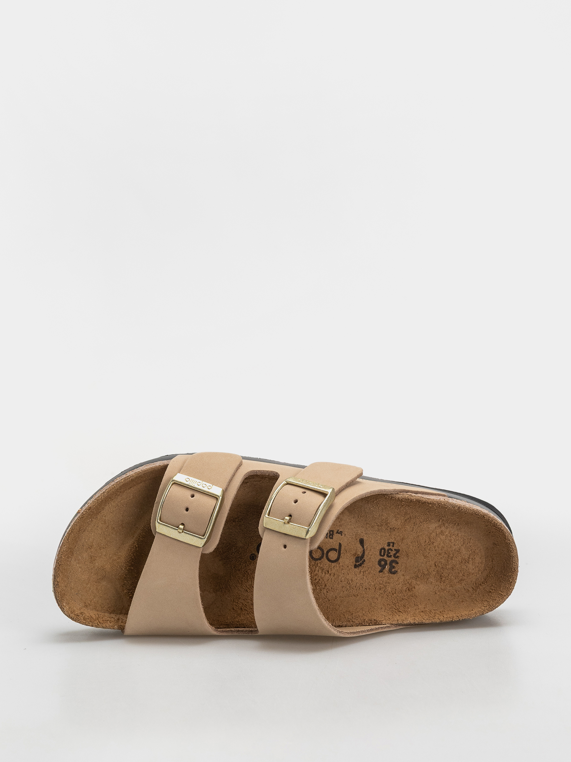 Șlapi Birkenstock Arizona Flex Platform Nubuck Leather Narrow Wmn (sandcastle)
