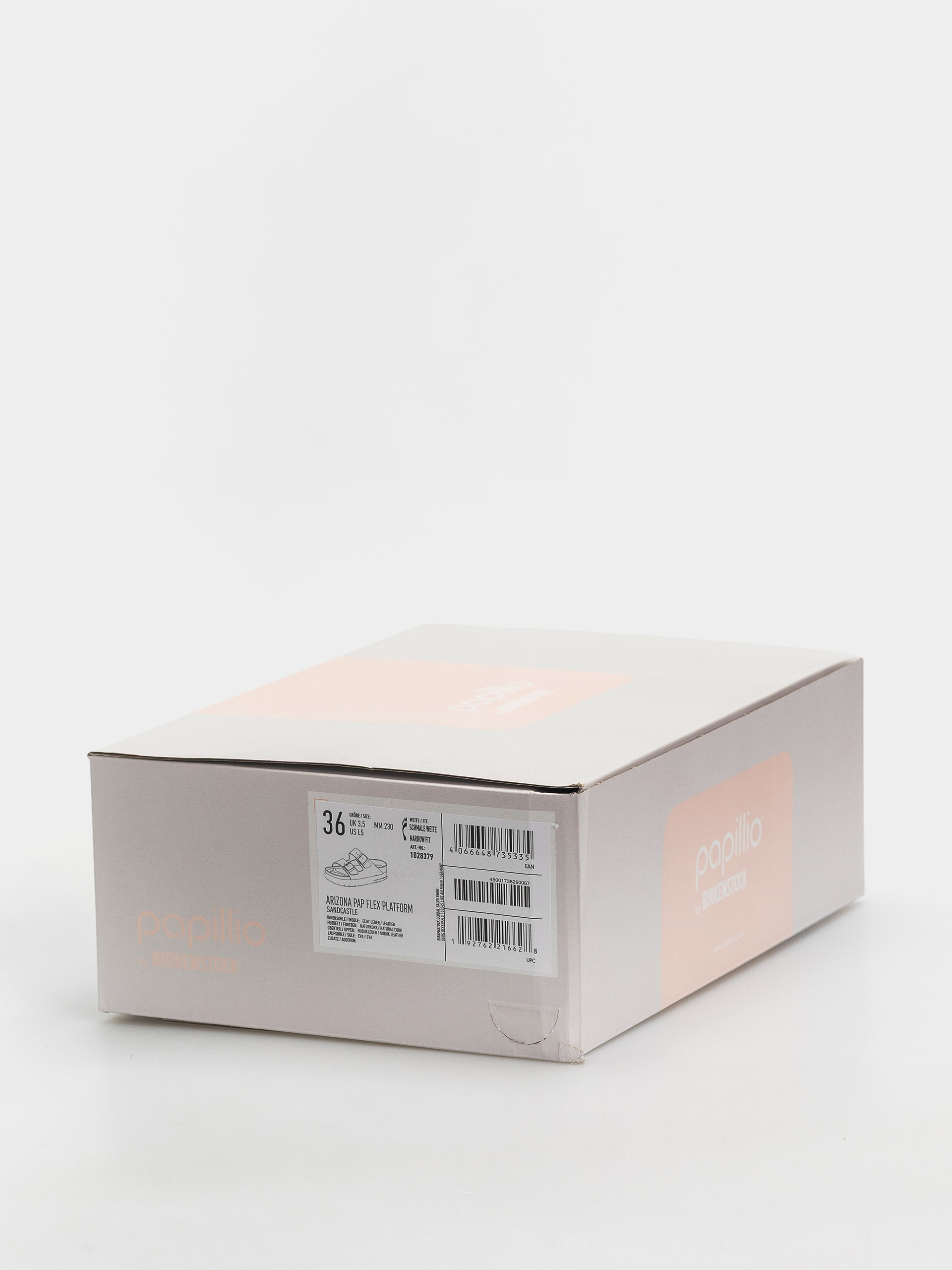 Șlapi Birkenstock Arizona Flex Platform Nubuck Leather Narrow Wmn (sandcastle)