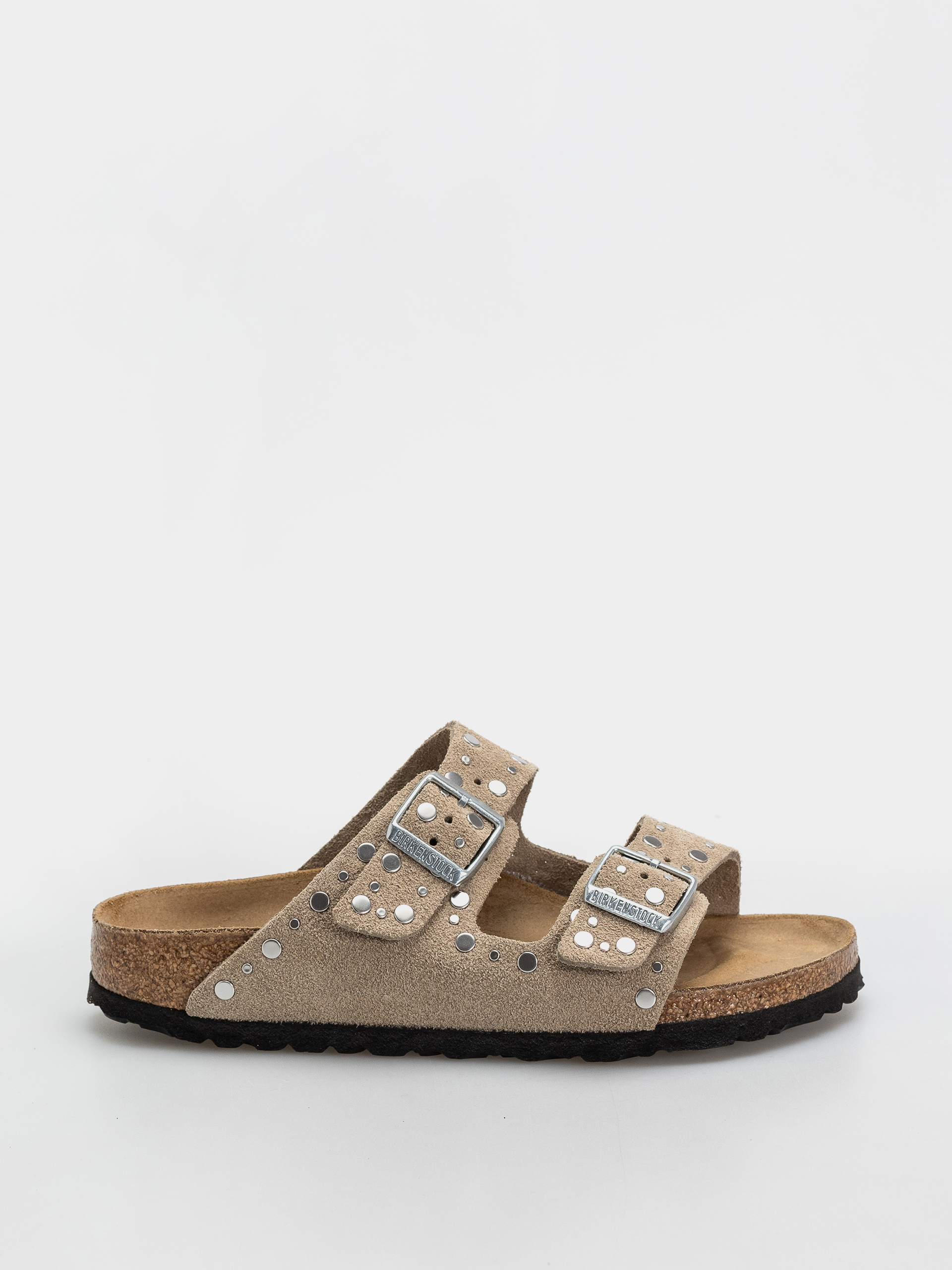 u0218lapi Birkenstock Arizona Rivets Suede Leather Narrow Wmn (taupe)