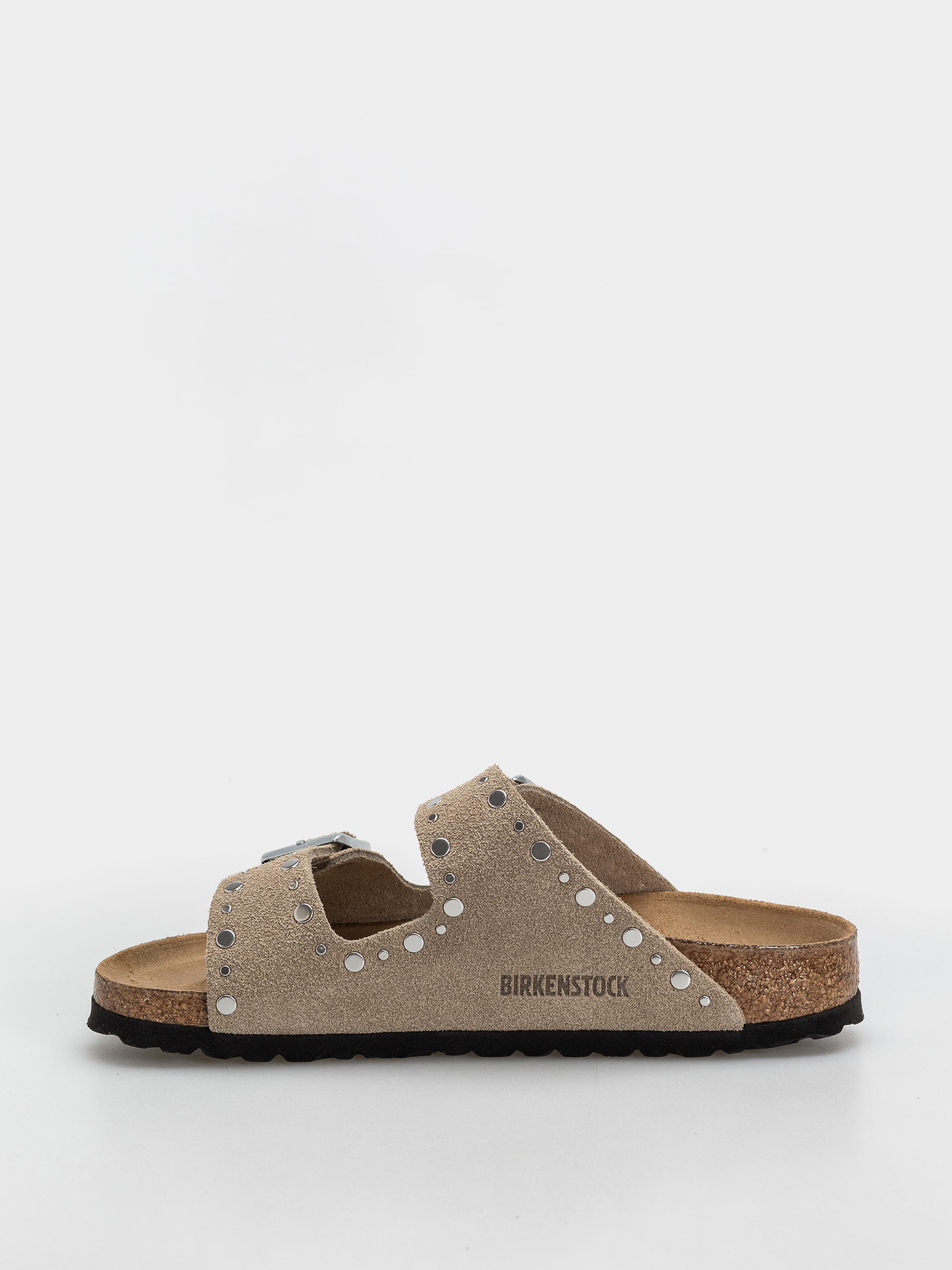 Șlapi Birkenstock Arizona Rivets Suede Leather Narrow Wmn (taupe)