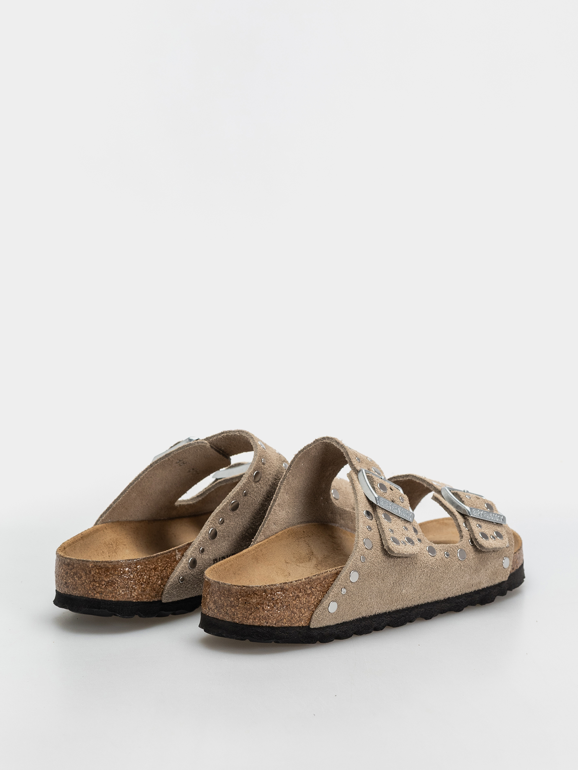 Șlapi Birkenstock Arizona Rivets Suede Leather Narrow Wmn (taupe)