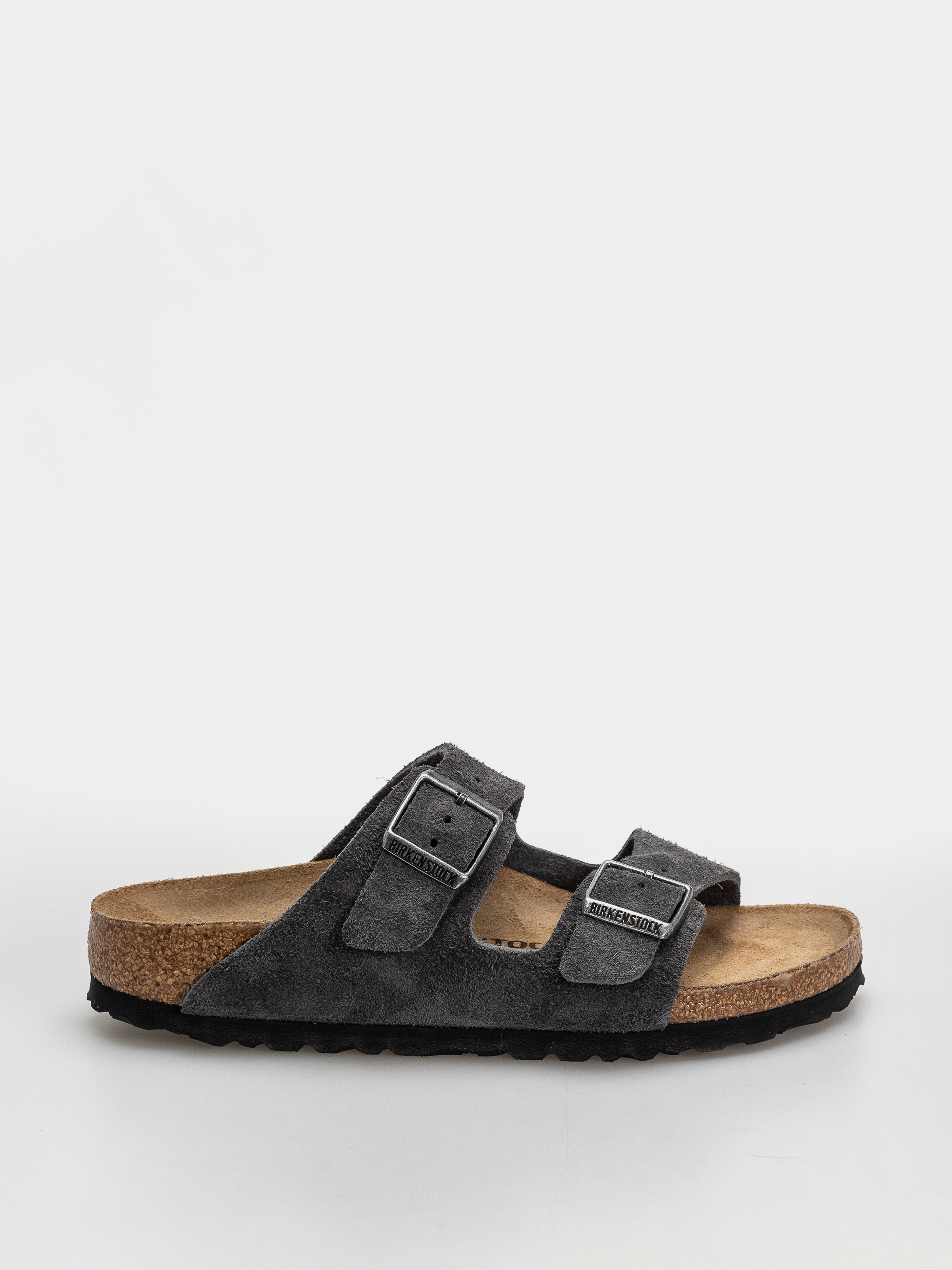 Șlapi Birkenstock Arizona Suede Leather Regular - maro (taupe)