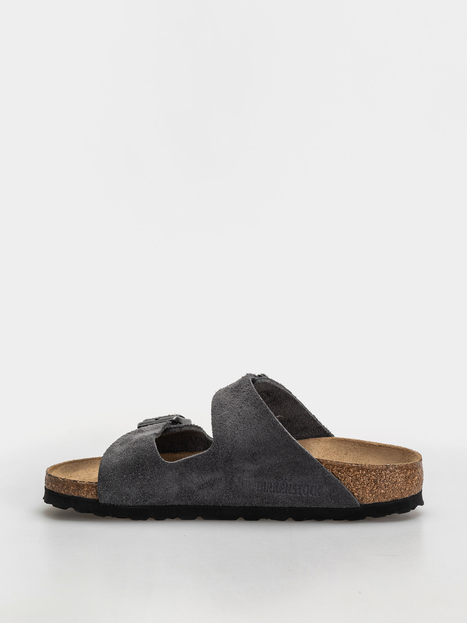 Șlapi Birkenstock Arizona Suede Leather Narrow (charcoal)