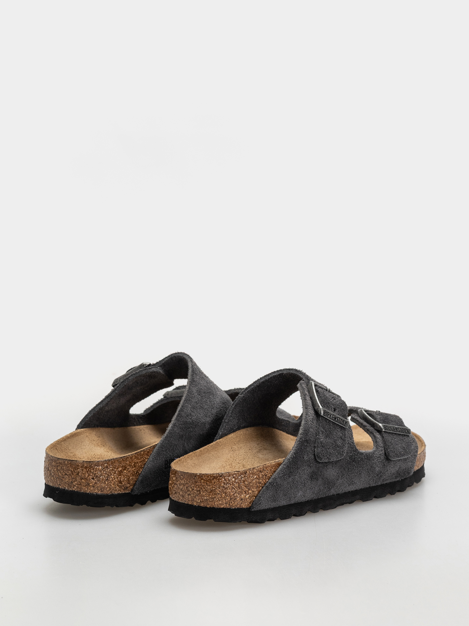 Șlapi Birkenstock Arizona Suede Leather Narrow (charcoal)