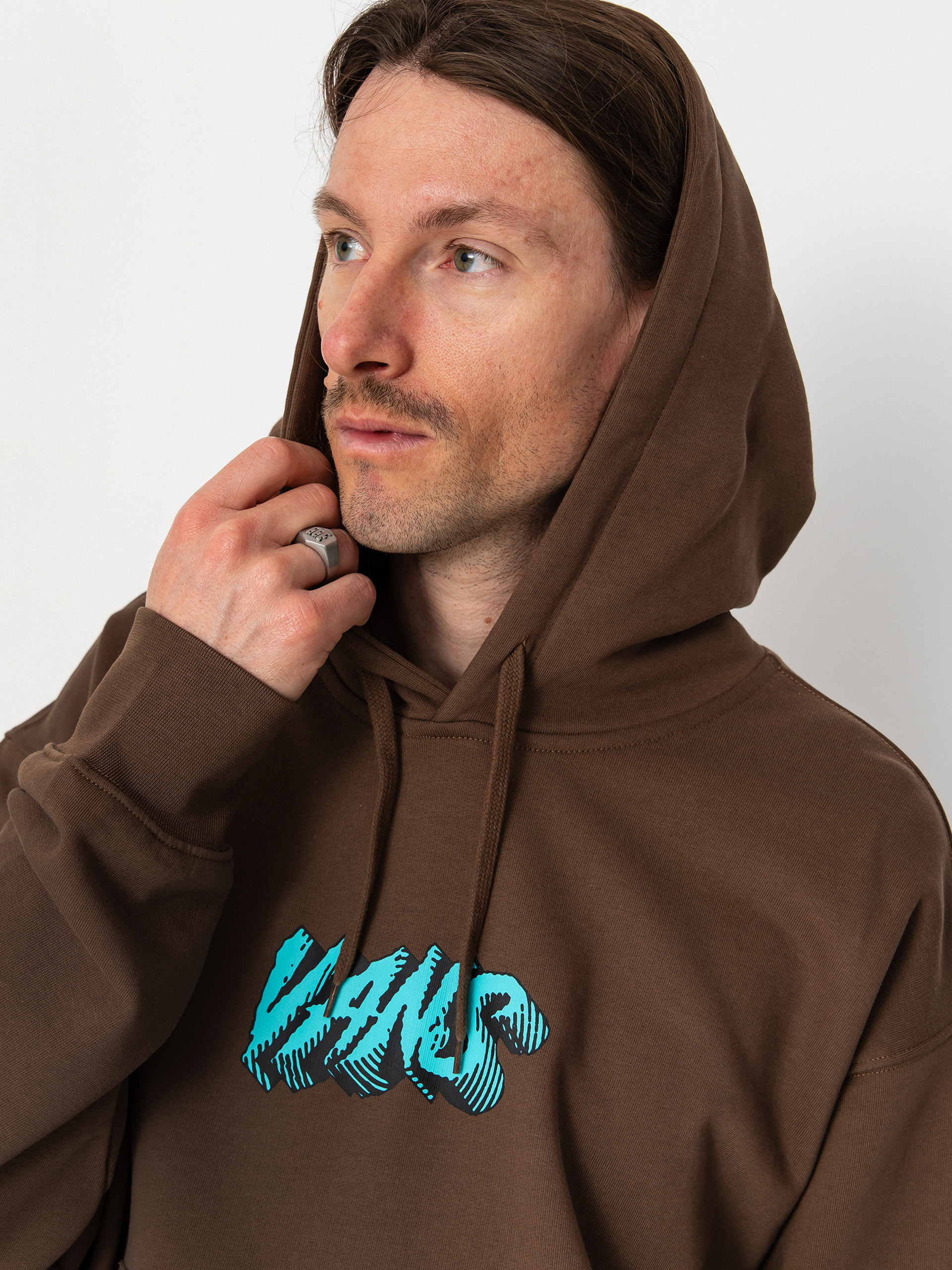 Hanorac cu glugă Vans Stone Swirl Loose HD (vintage cocoa)