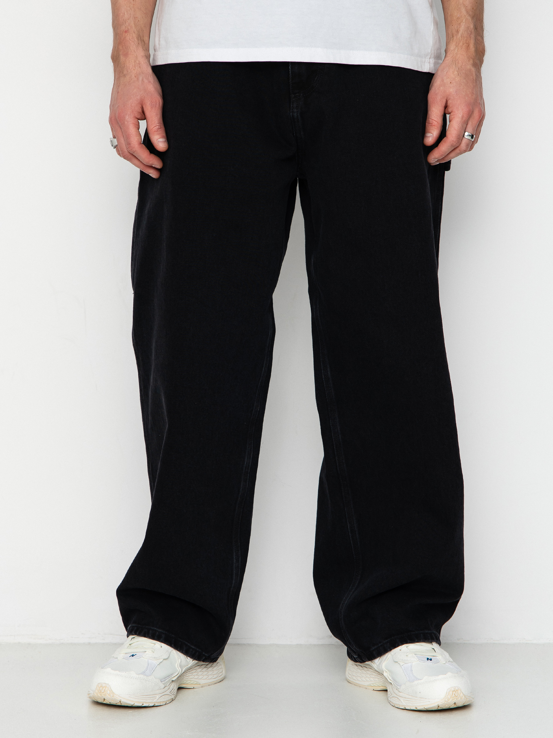 Pantaloni Carhartt WIP Belmont - negru (black stone washed)