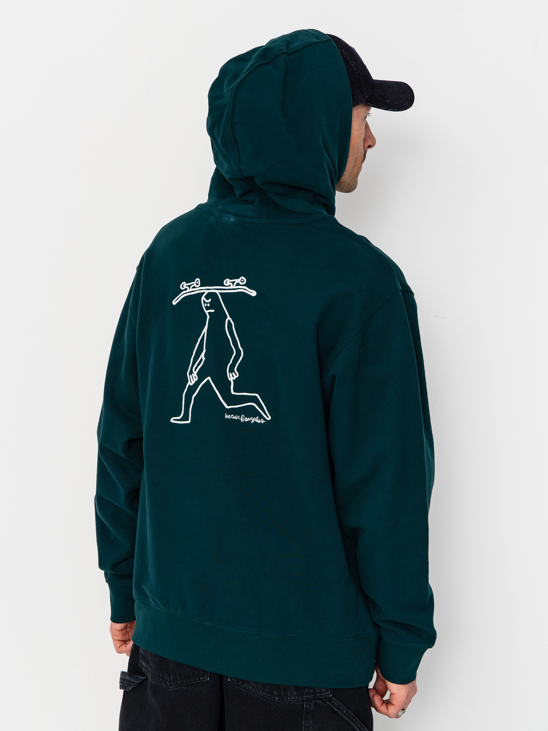 Hanorac cu glugă adidas Gonz Head HD (aurivy/black)