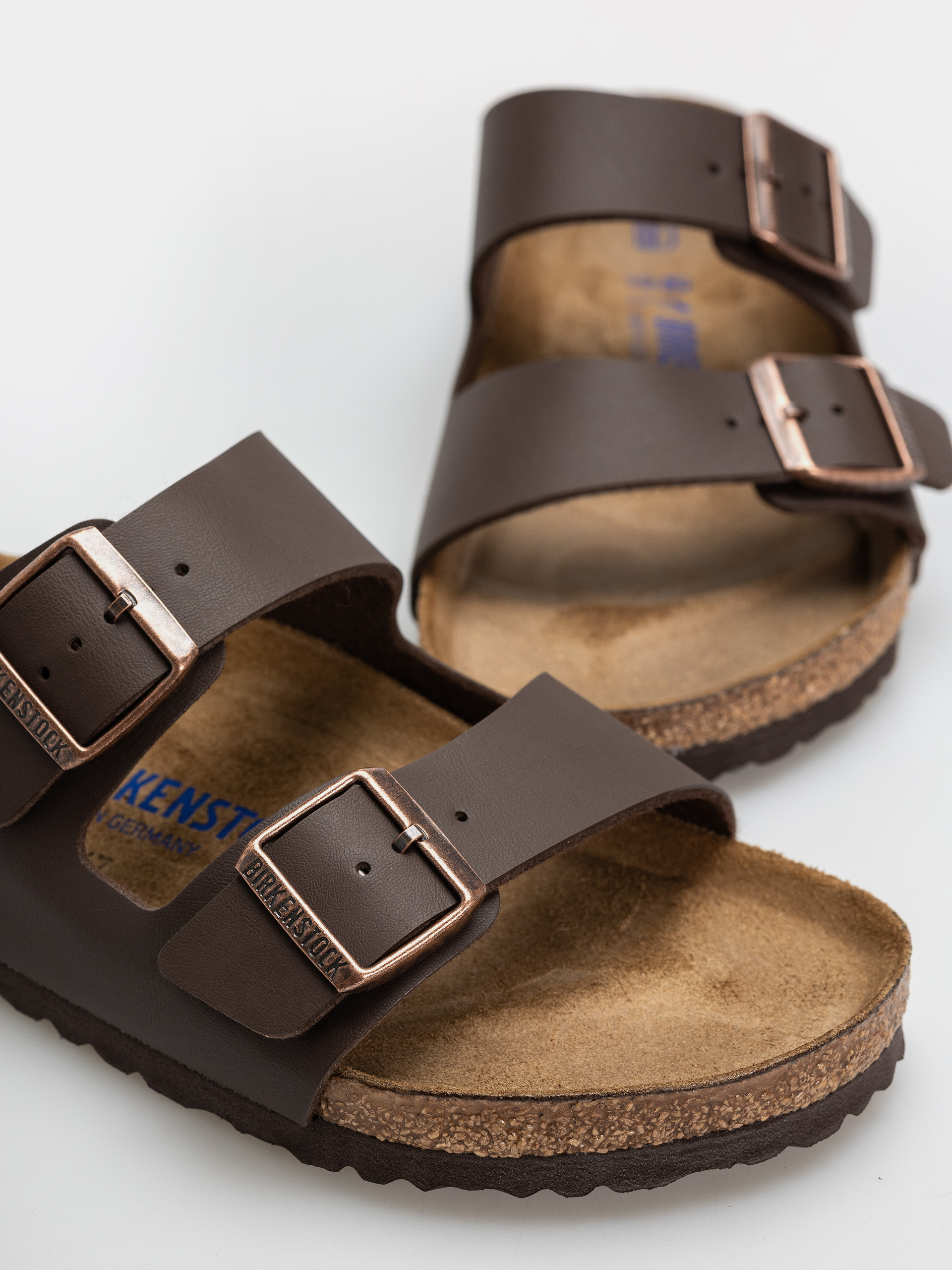 Șlapi Birkenstock Arizona Soft Footbed Birko Flor Regular (dark brown)