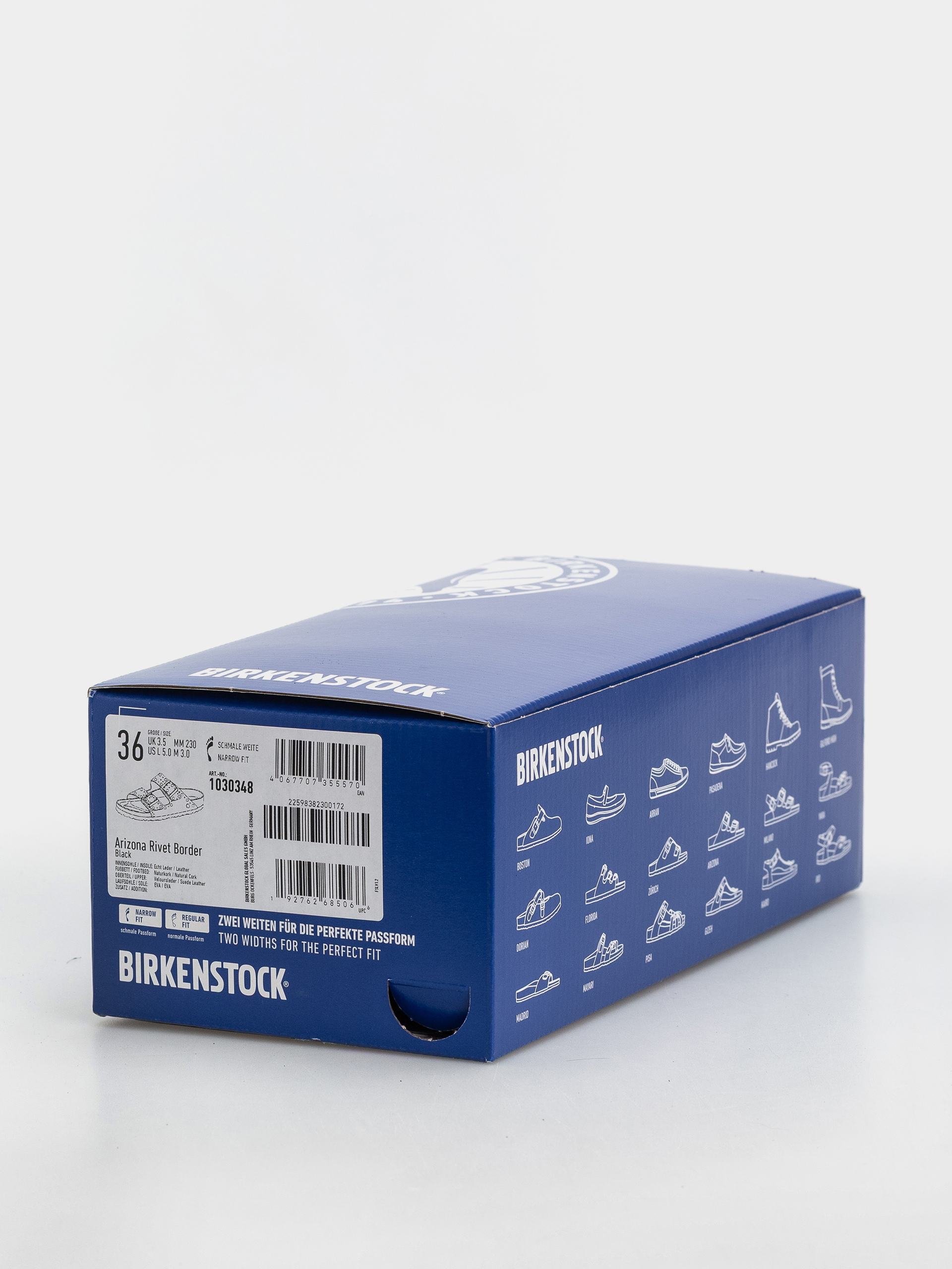 Șlapi Birkenstock Arizona Rivets Suede Leather Narrow Wmn (black)