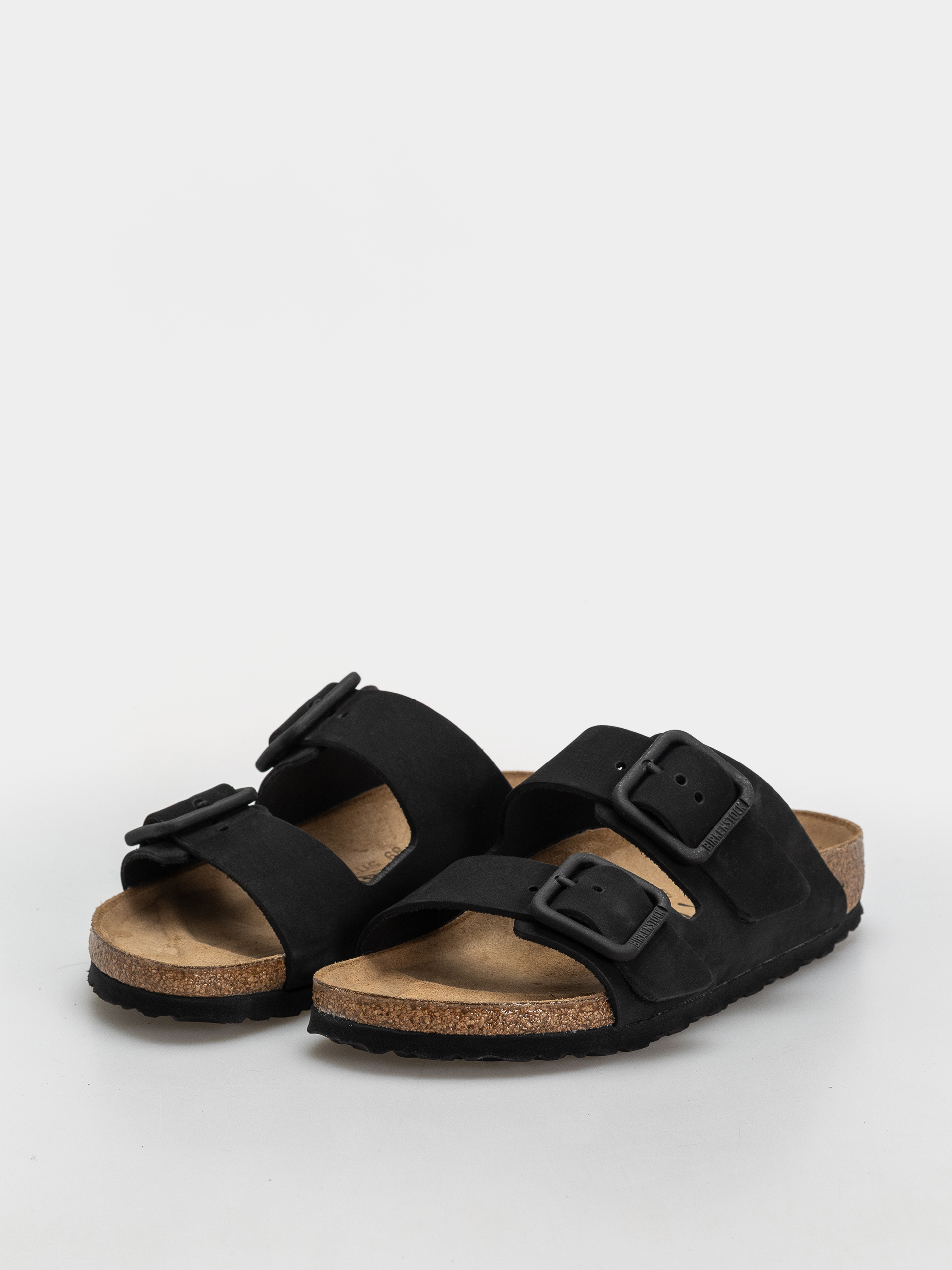 Șlapi Birkenstock Arizona Wire Buckle Nubuck Leather Narrow (black)