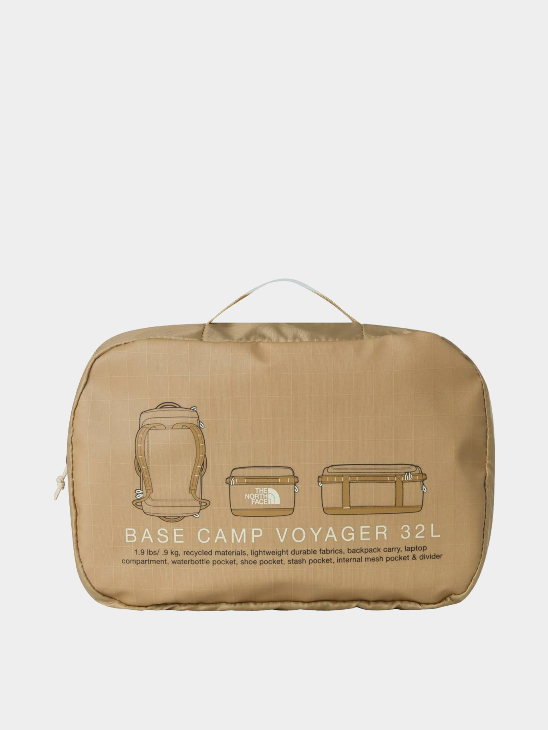 Geantă The North Face Base Camp Voyager Duffel 32L (khaki stone/uti)