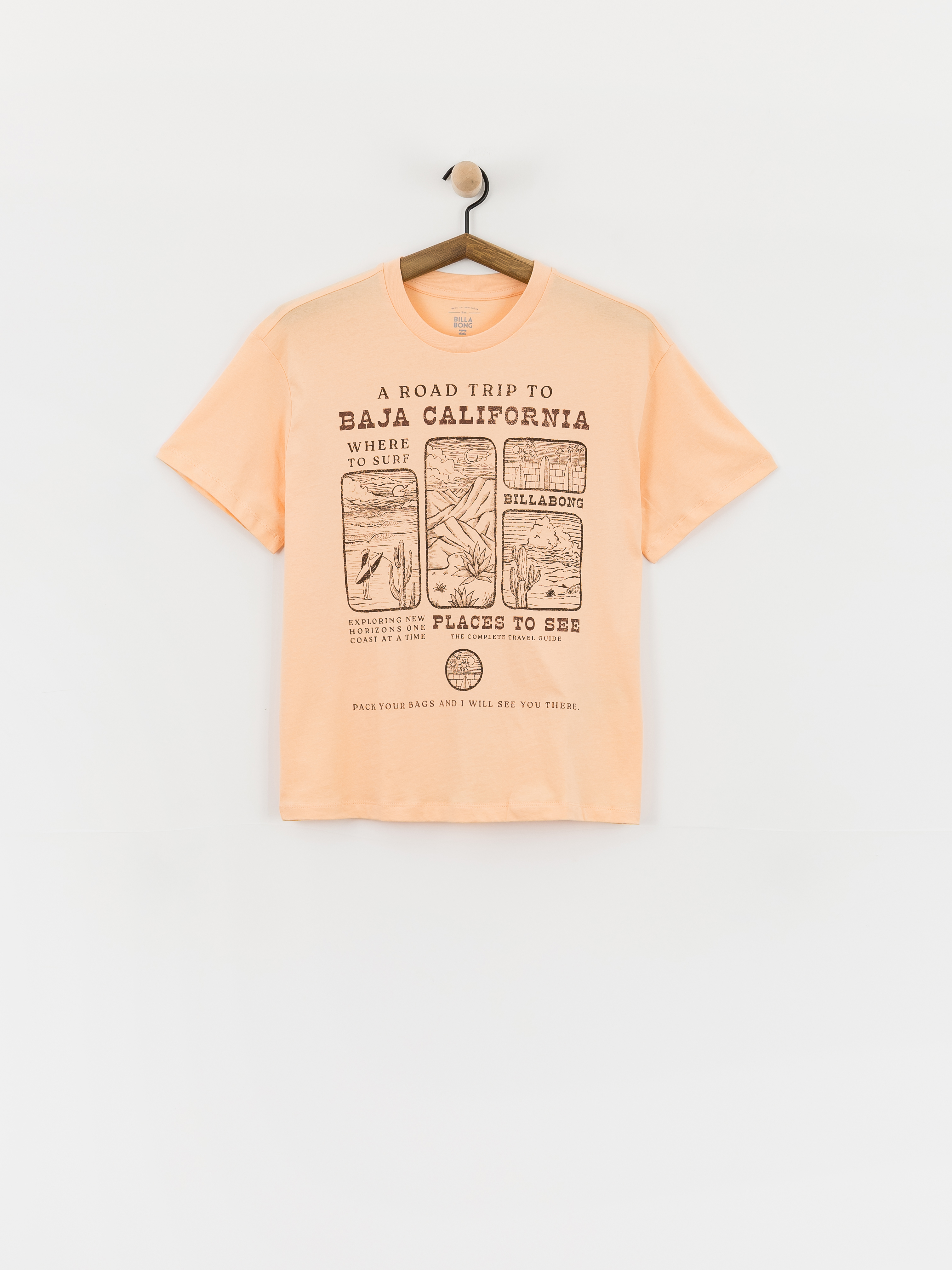 Tricou Billabong Flying To The Moon Wmn (soft peach)
