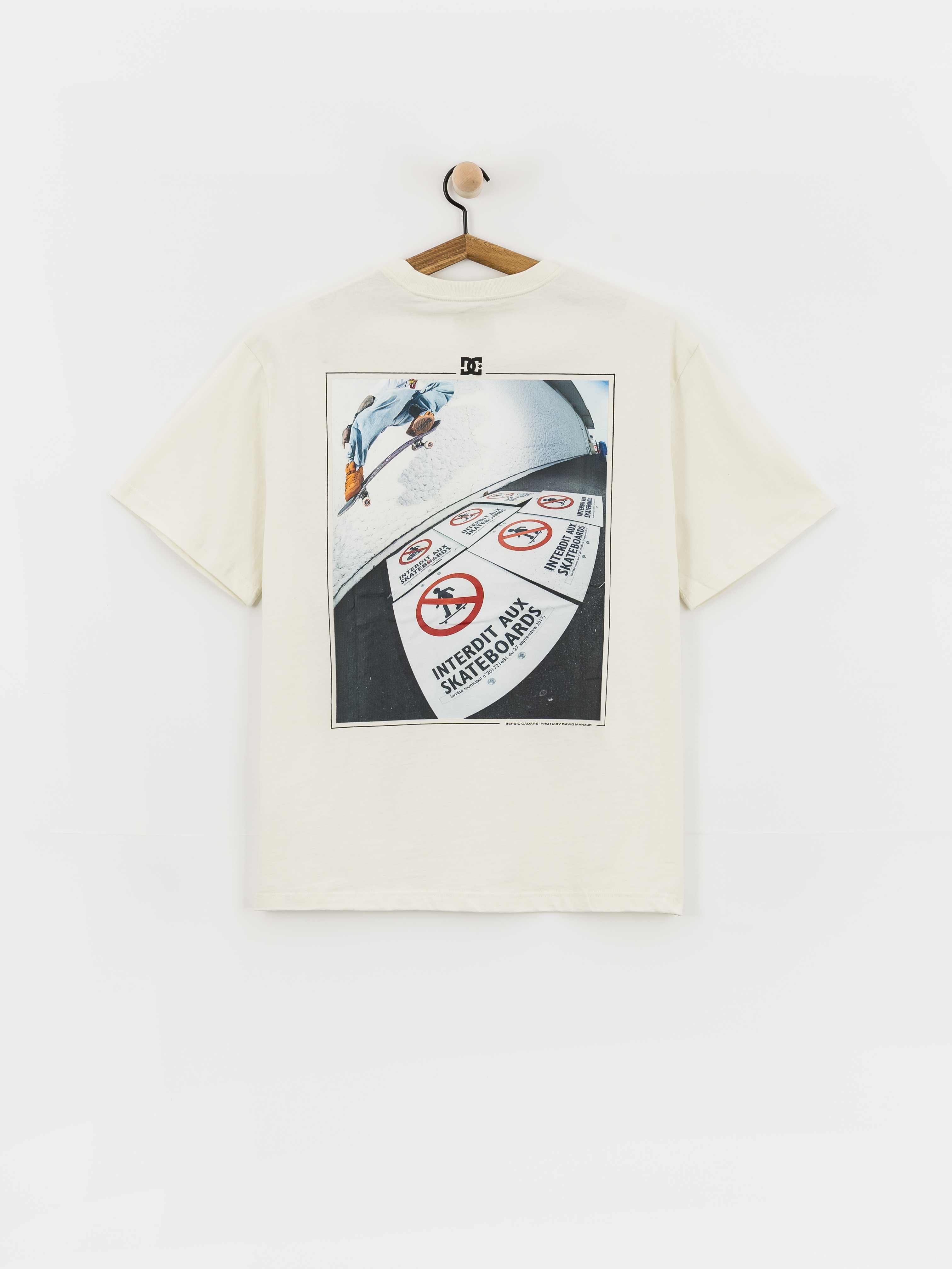 Tricou DC No Skateboard Allowed (lily white)