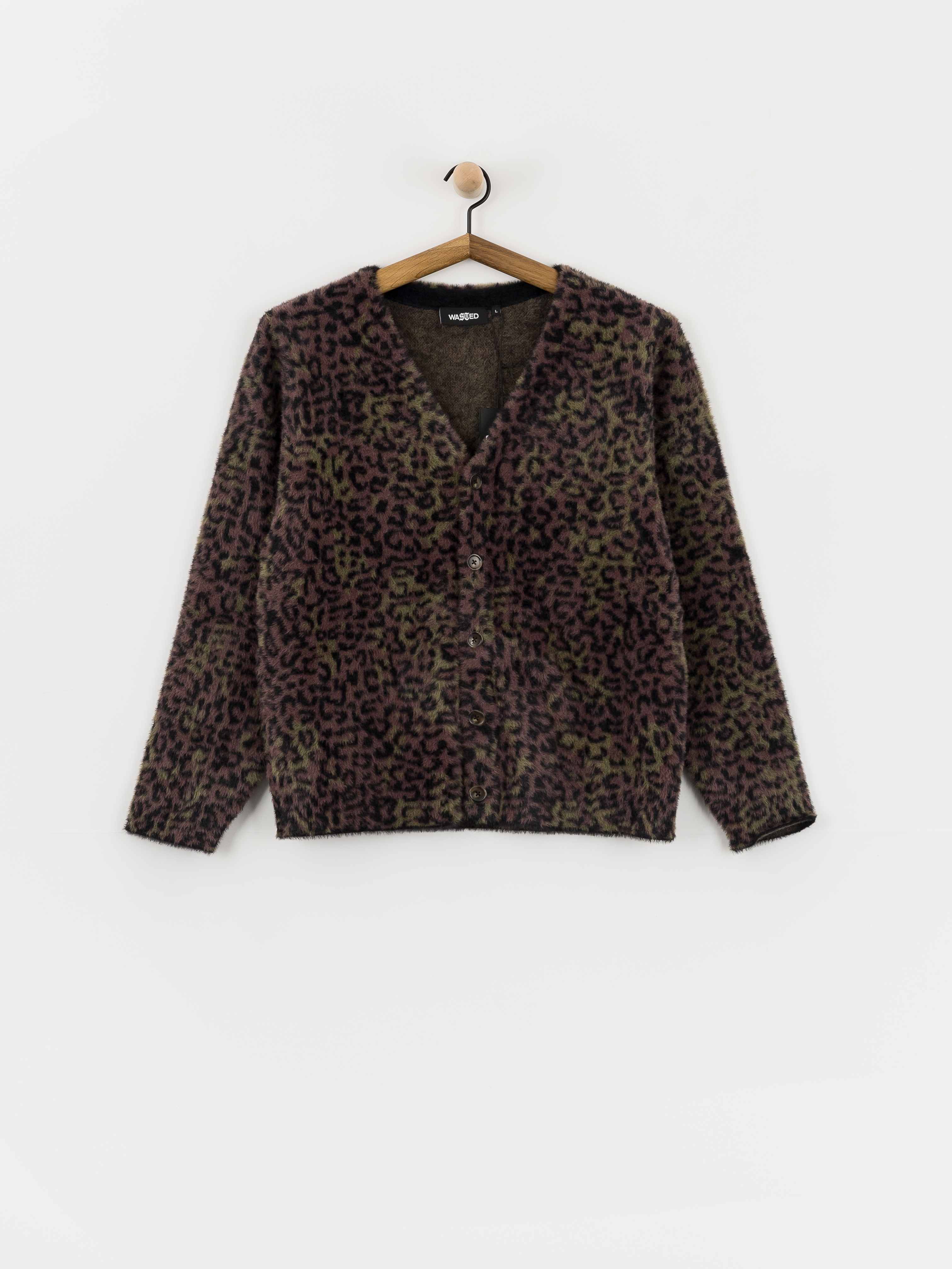 Hanorac Wasted Paris Cheetah Cardigan (fudge burgundy camo)