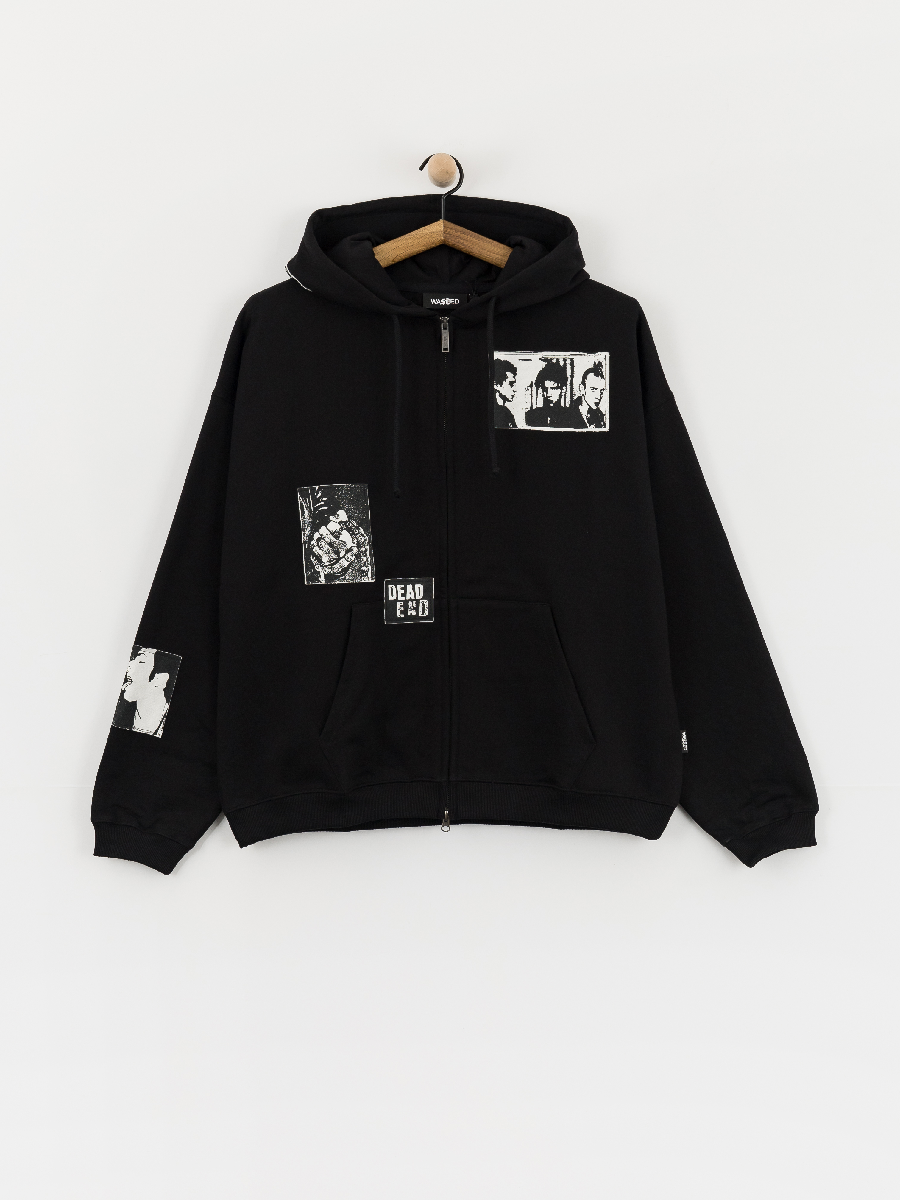 Hanorac cu glugă Wasted Paris Taunt Boxy ZHD (black)