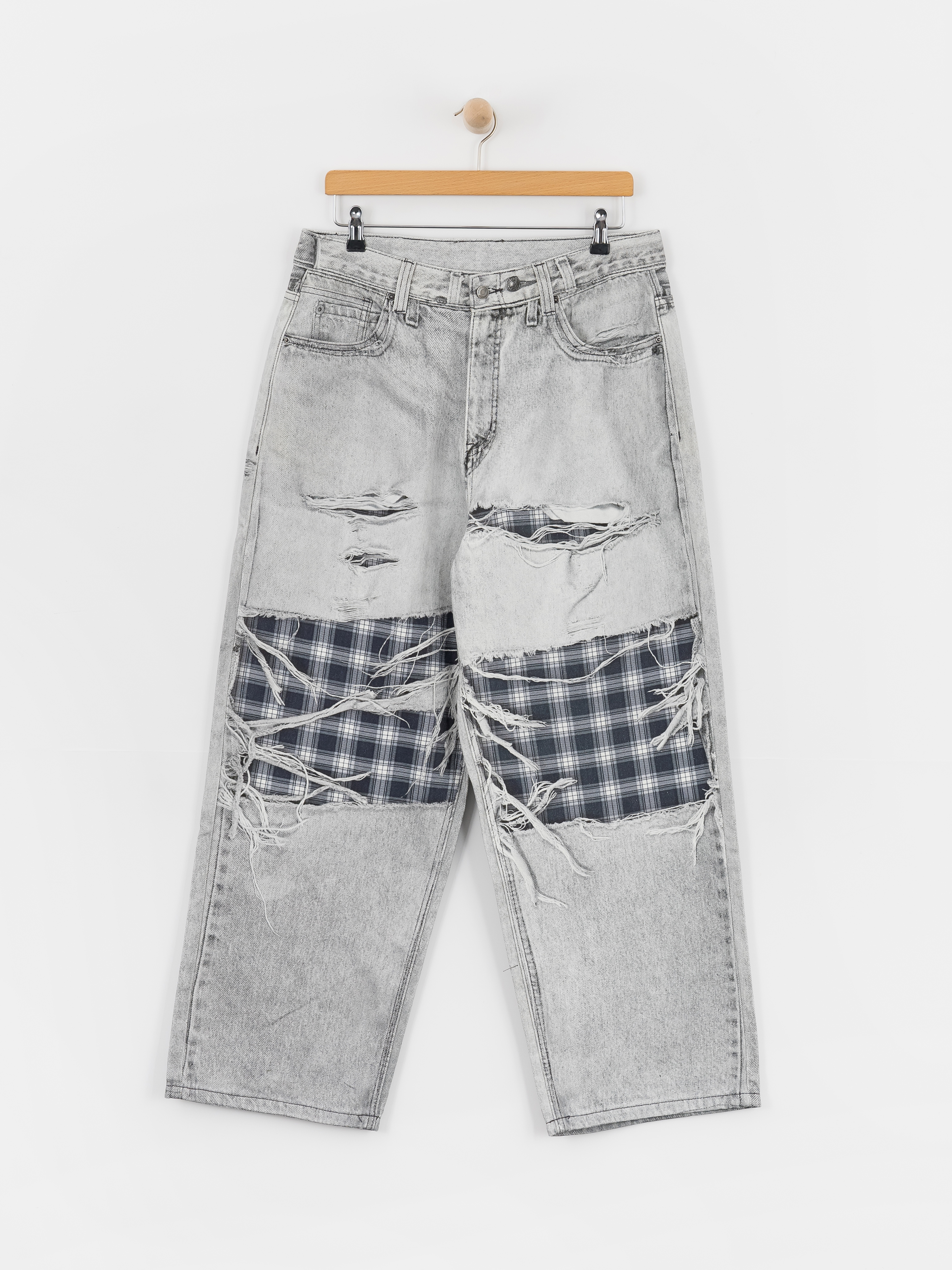 Pantaloni Wasted Paris Trompe L'Oeil Grant (faded grey)
