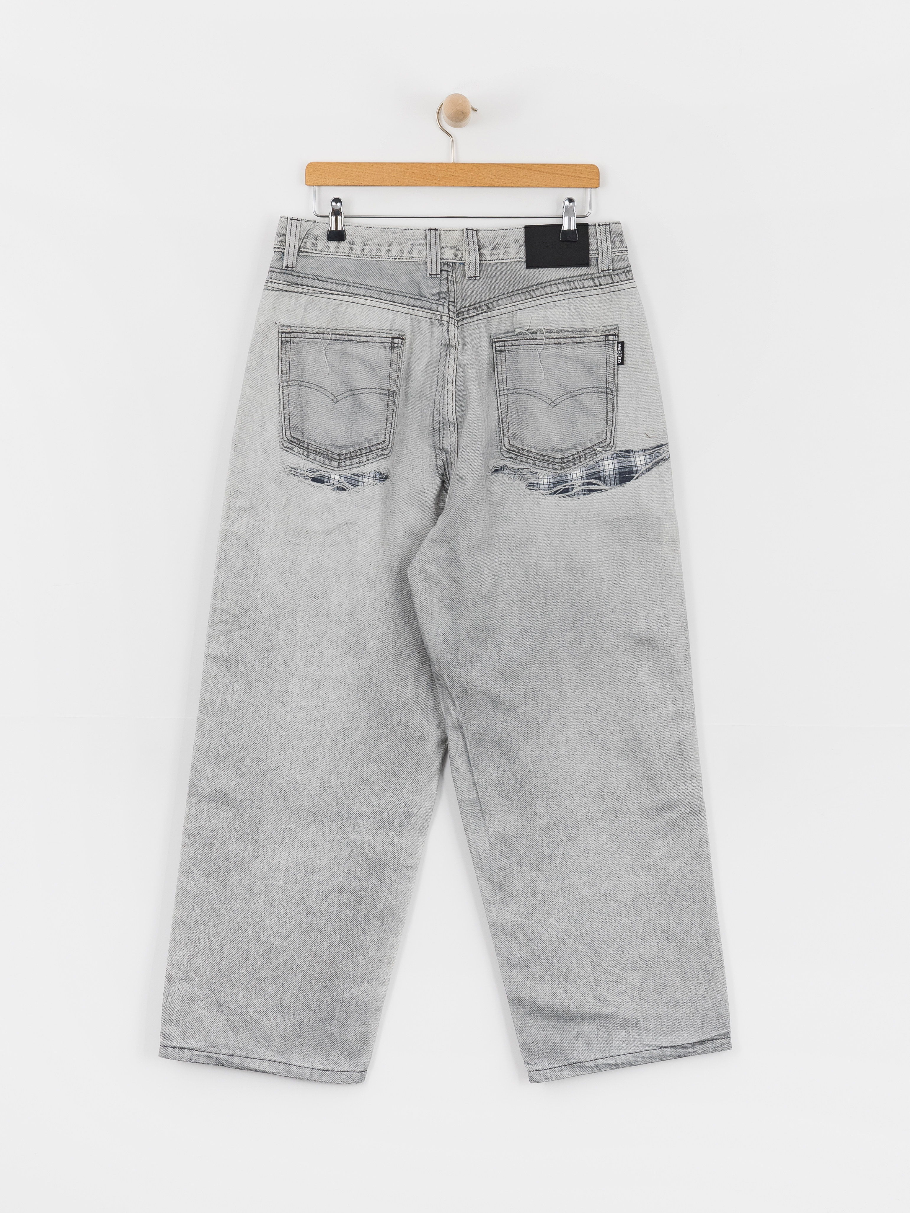 Pantaloni Wasted Paris Trompe L'Oeil Grant (faded grey)