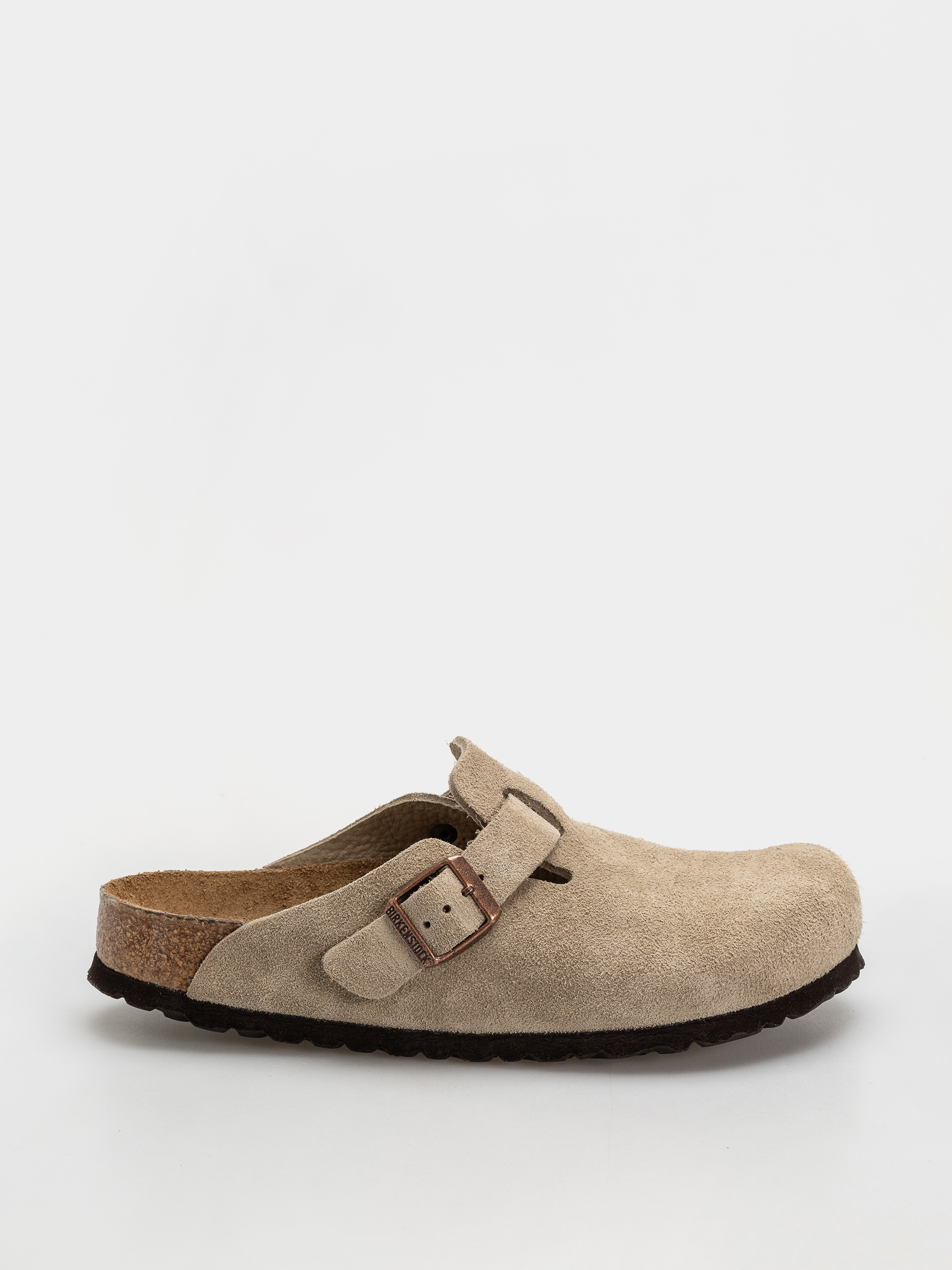 Șlapi Birkenstock Boston SFB Suede Leather Regular (taupe)