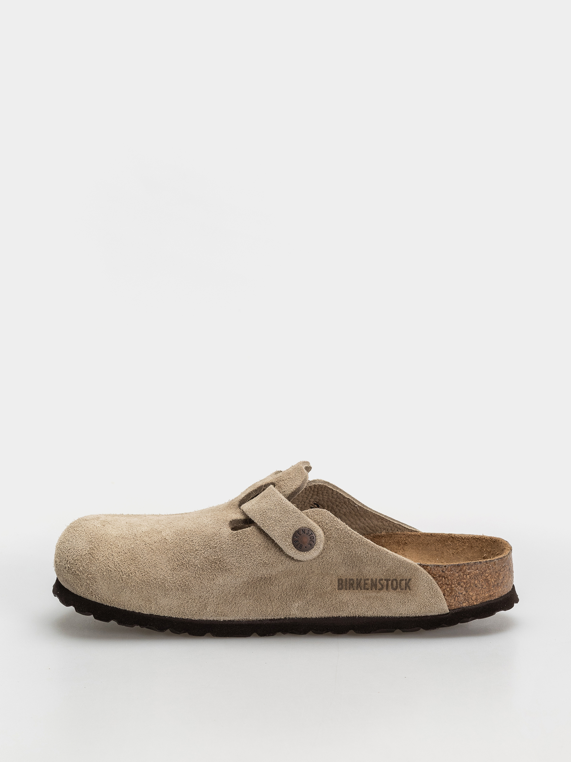 Șlapi Birkenstock Boston SFB Suede Leather Regular (taupe)