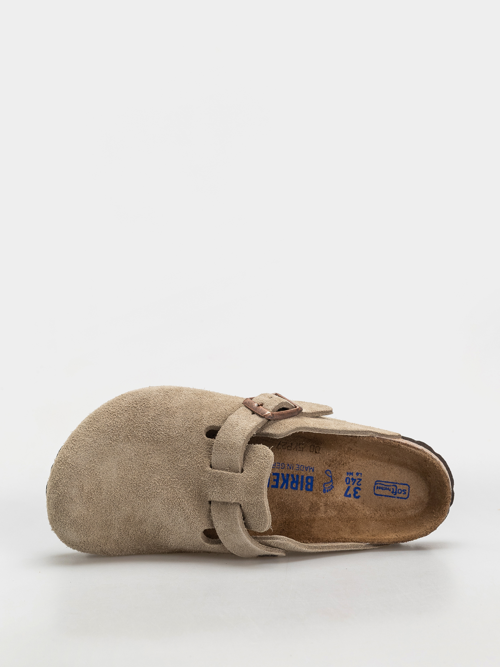 Șlapi Birkenstock Boston SFB Suede Leather Regular (taupe)