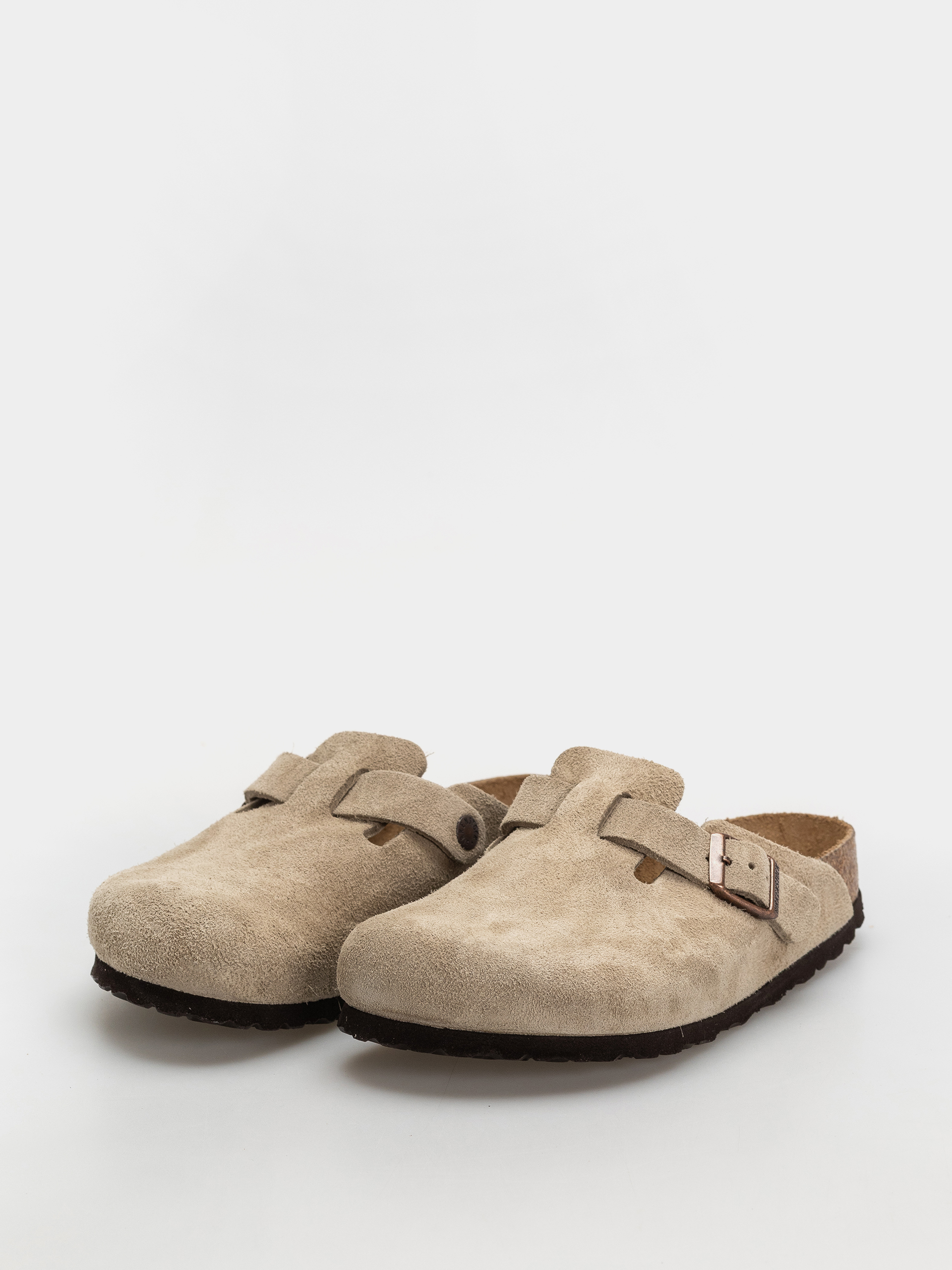 Șlapi Birkenstock Boston SFB Suede Leather Regular (taupe)