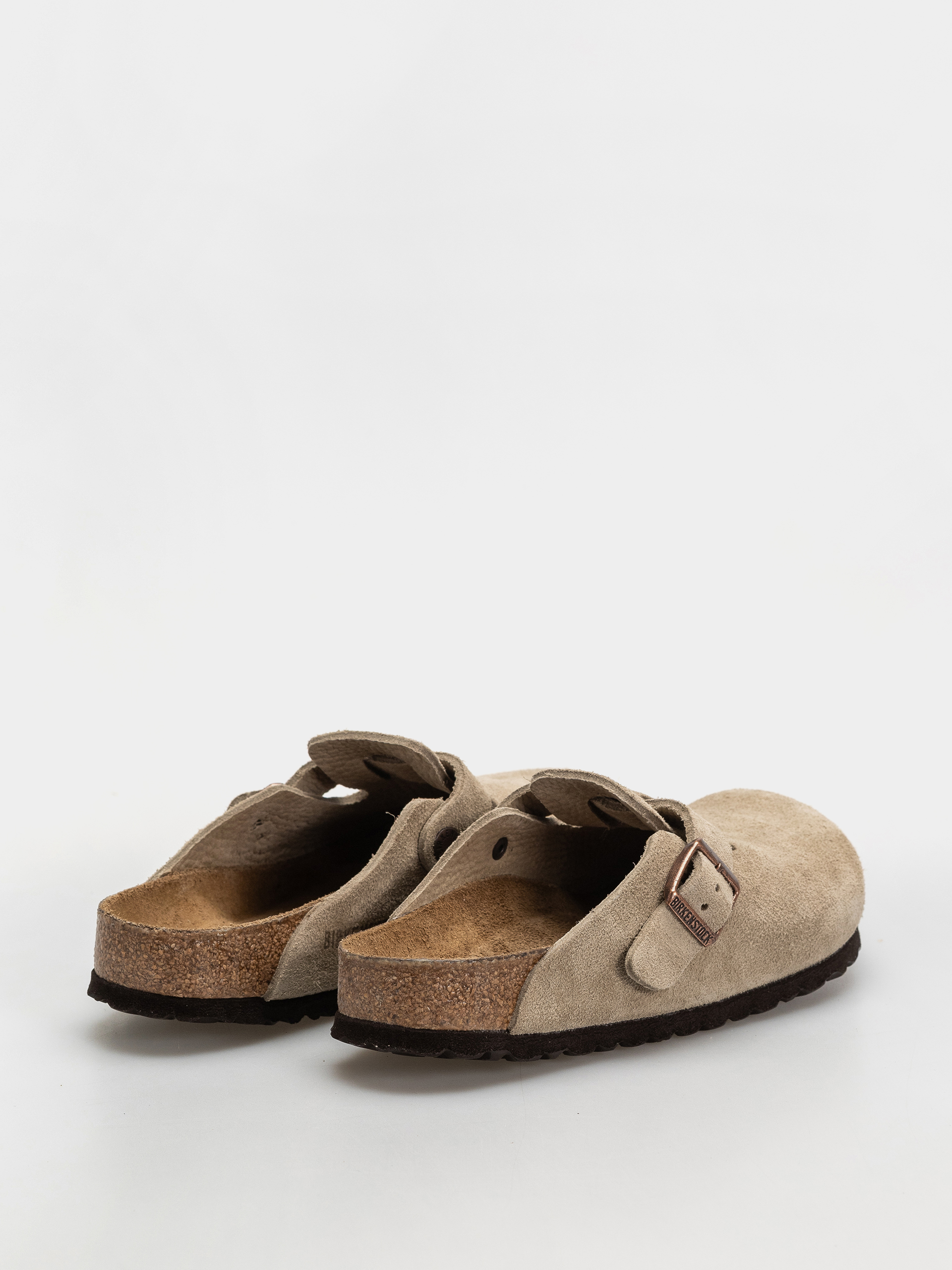 Șlapi Birkenstock Boston SFB Suede Leather Regular (taupe)