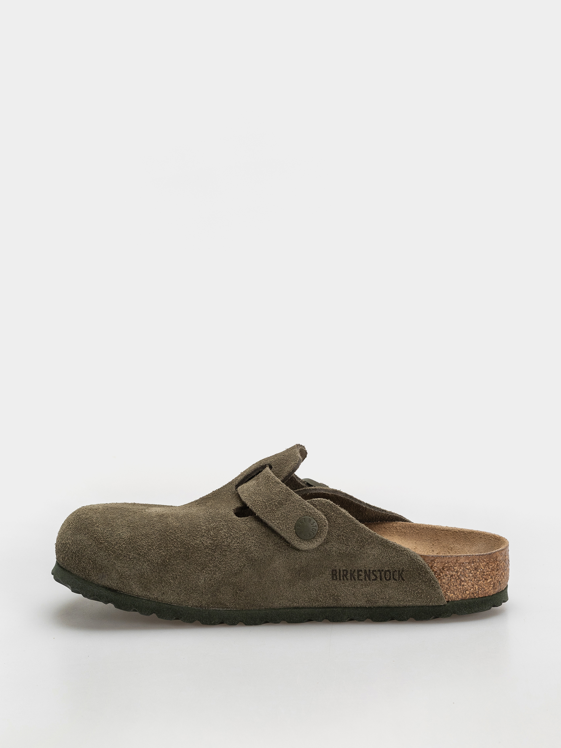 Șlapi Birkenstock Boston Suede Leather Regular (thyme)