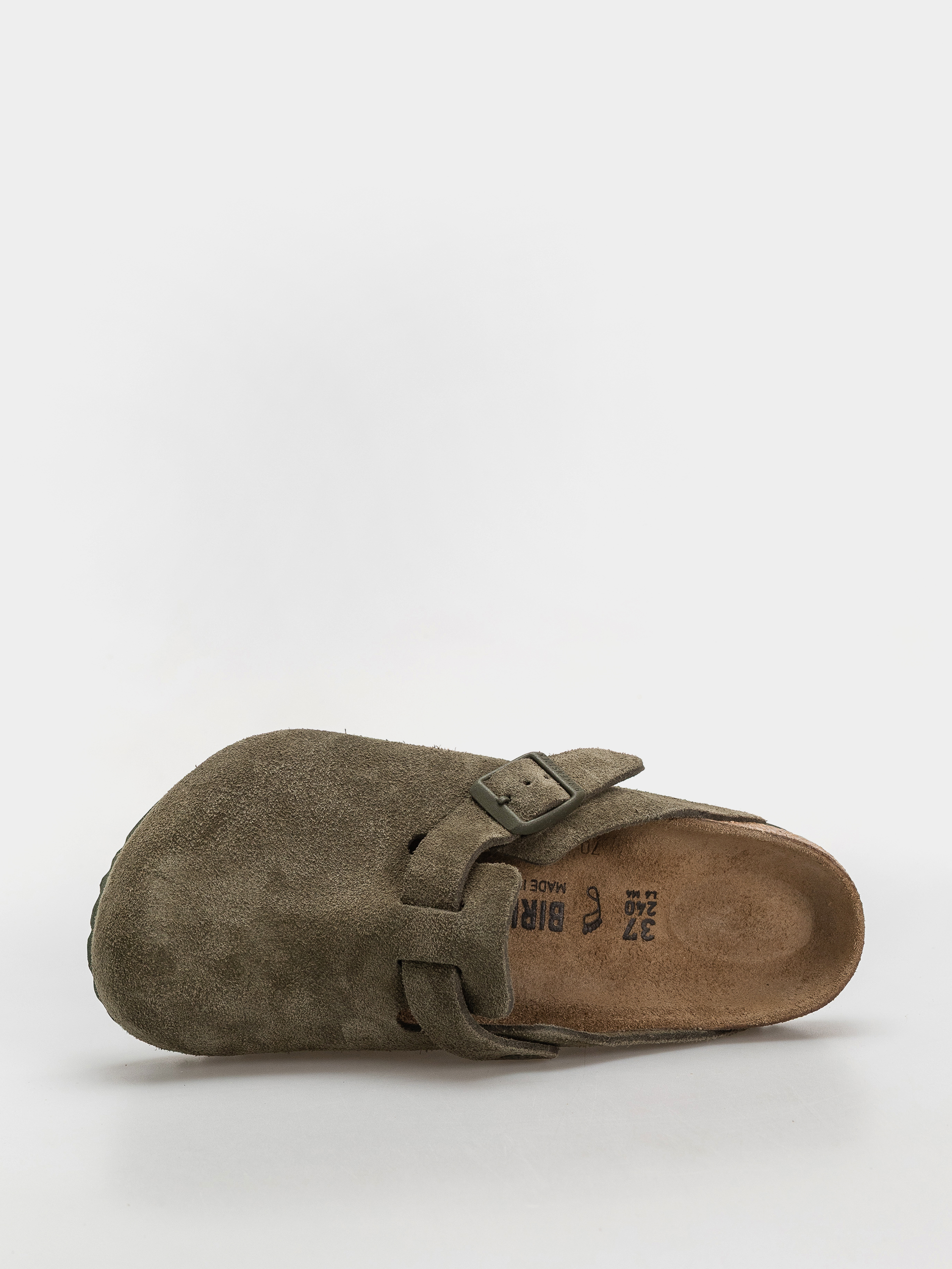 Șlapi Birkenstock Boston Suede Leather Regular (thyme)
