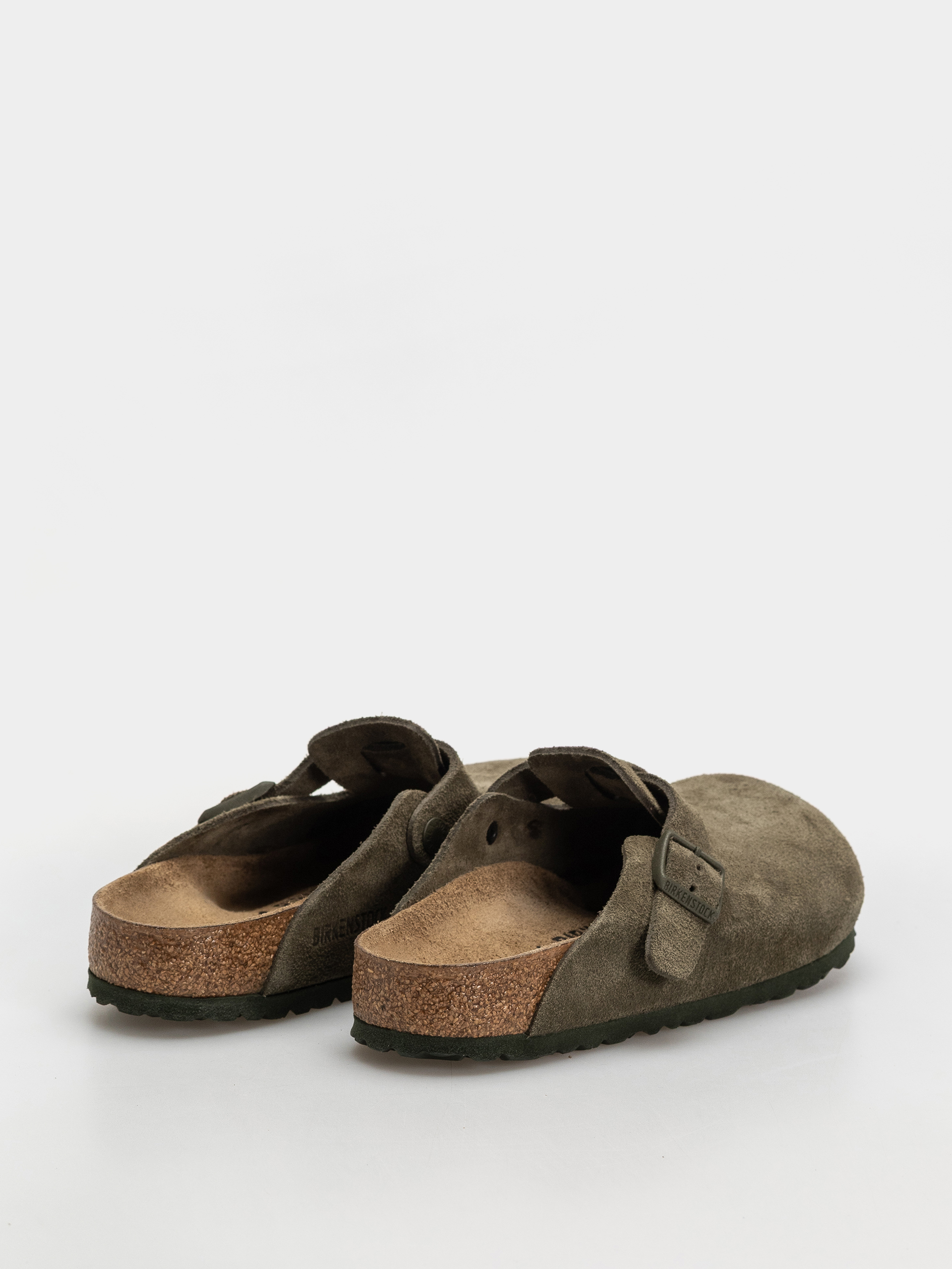 Șlapi Birkenstock Boston Suede Leather Regular (thyme)